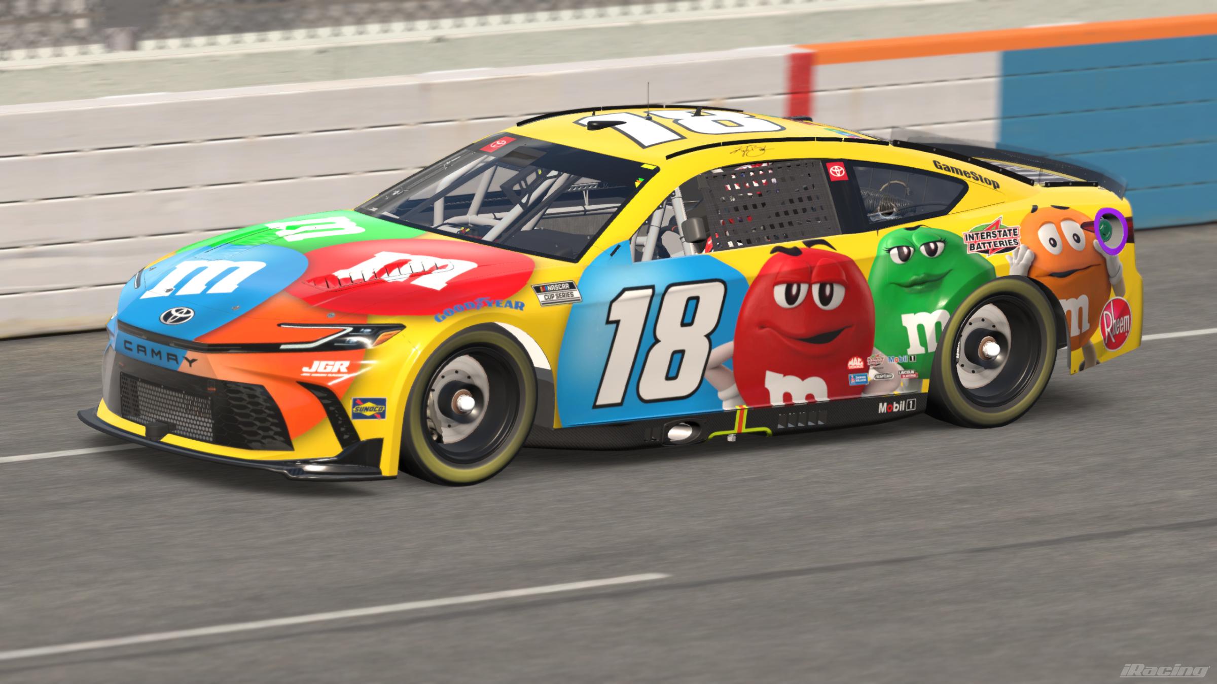 Preview of Kyle Busch #18 M&Ms [Custom Number] by Gabe Cazzolla