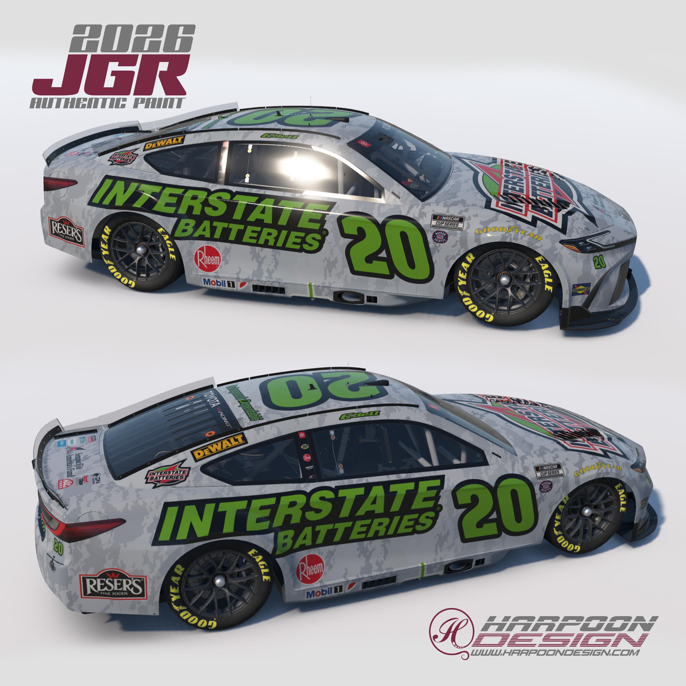 Preview of 2026 C Bell Interstate Coke 600 Toyota Camry No Num by Brantley Roden