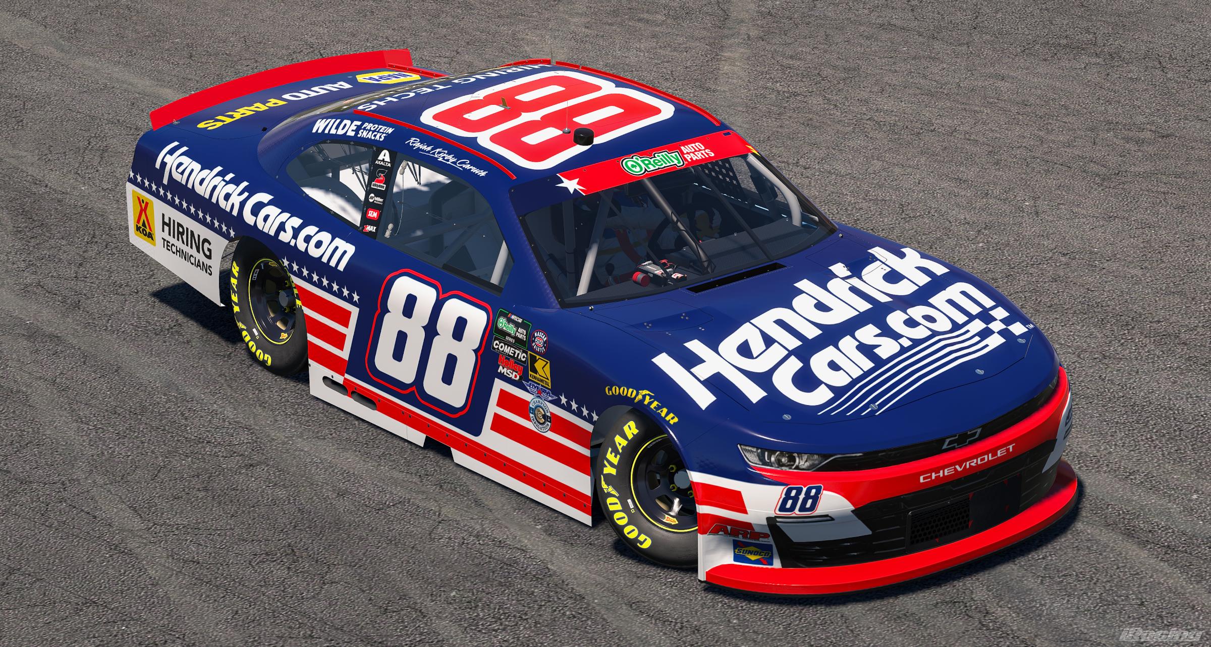 Preview of 2026 Rajah Caruth Hendrick Cars.com Patriotic Chevrolet (No #s) by Ryan A Williams
