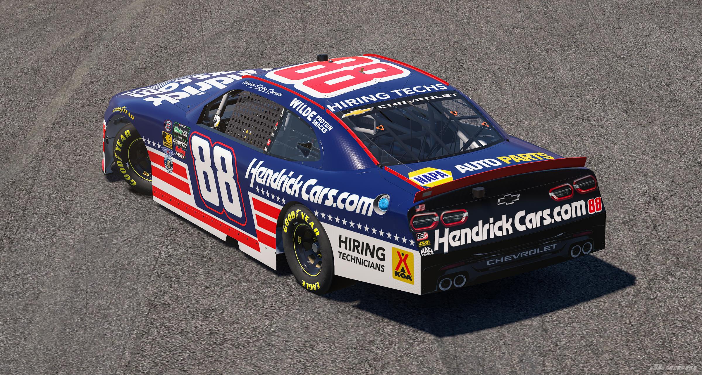 Preview of 2026 Rajah Caruth Hendrick Cars.com Patriotic Chevrolet (No #s) by Ryan A Williams
