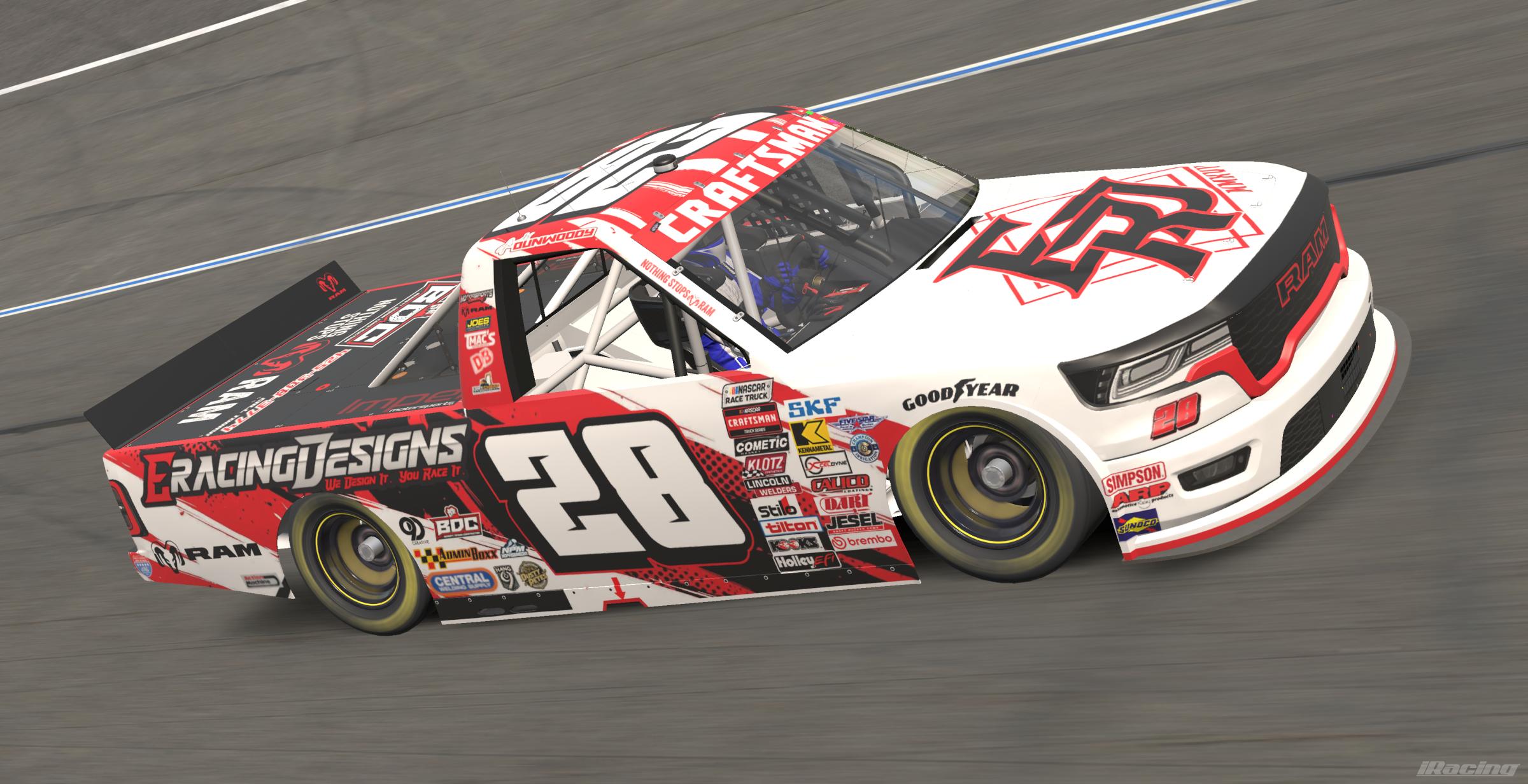 Preview of 2026 David Dunwoody E Racing Designs #28 RAM W/ Spec Map by Rob Evans