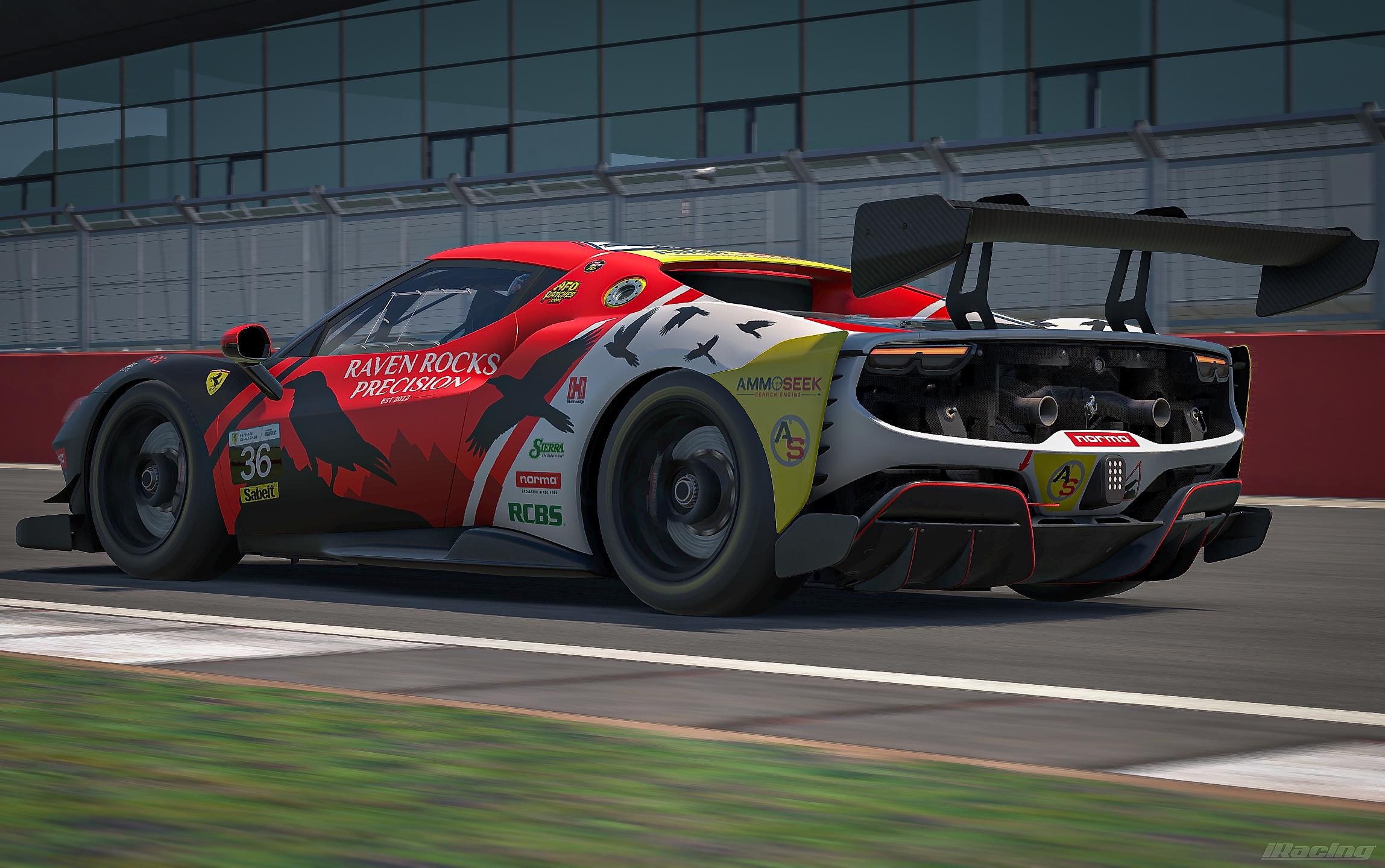 Preview of Raven Rocks Precision / AmmoSeek - Ferrari 296 Challenge #36 by Joshua P.