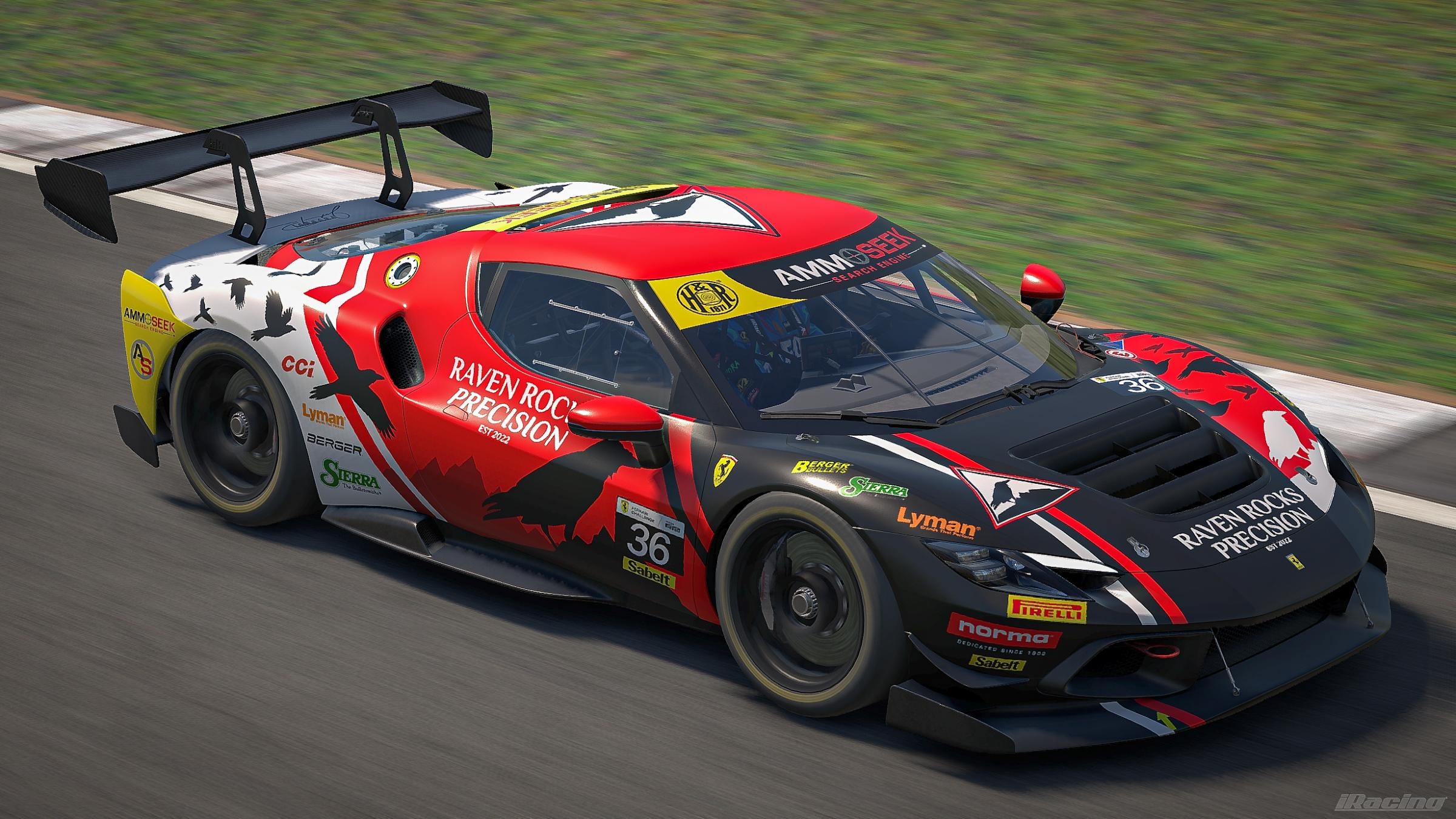 Preview of Raven Rocks Precision / AmmoSeek - Ferrari 296 Challenge #36 by Joshua P.