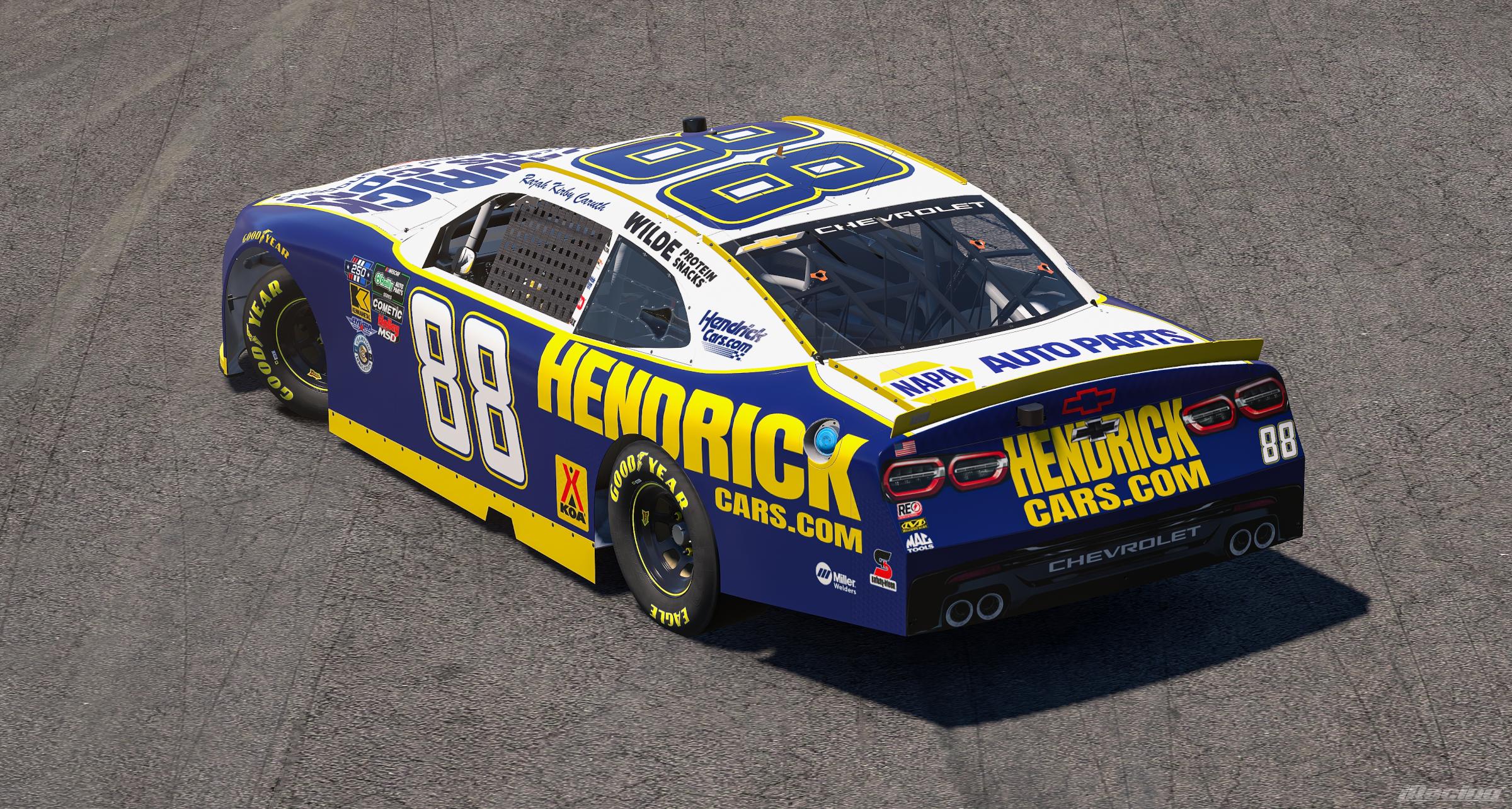 Preview of 2026 Rajah Caruth Hendrick Cars.com Navy Throwback Chevrolet by Ryan A Williams