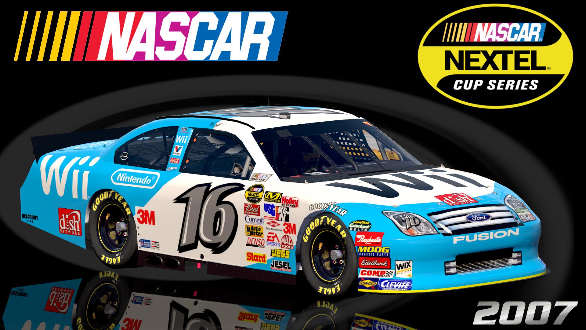 Preview of #16 Greg Biffle 2007 Nintendo Wii Ford Fusion COT Sim Stamped Number by Christian Budd