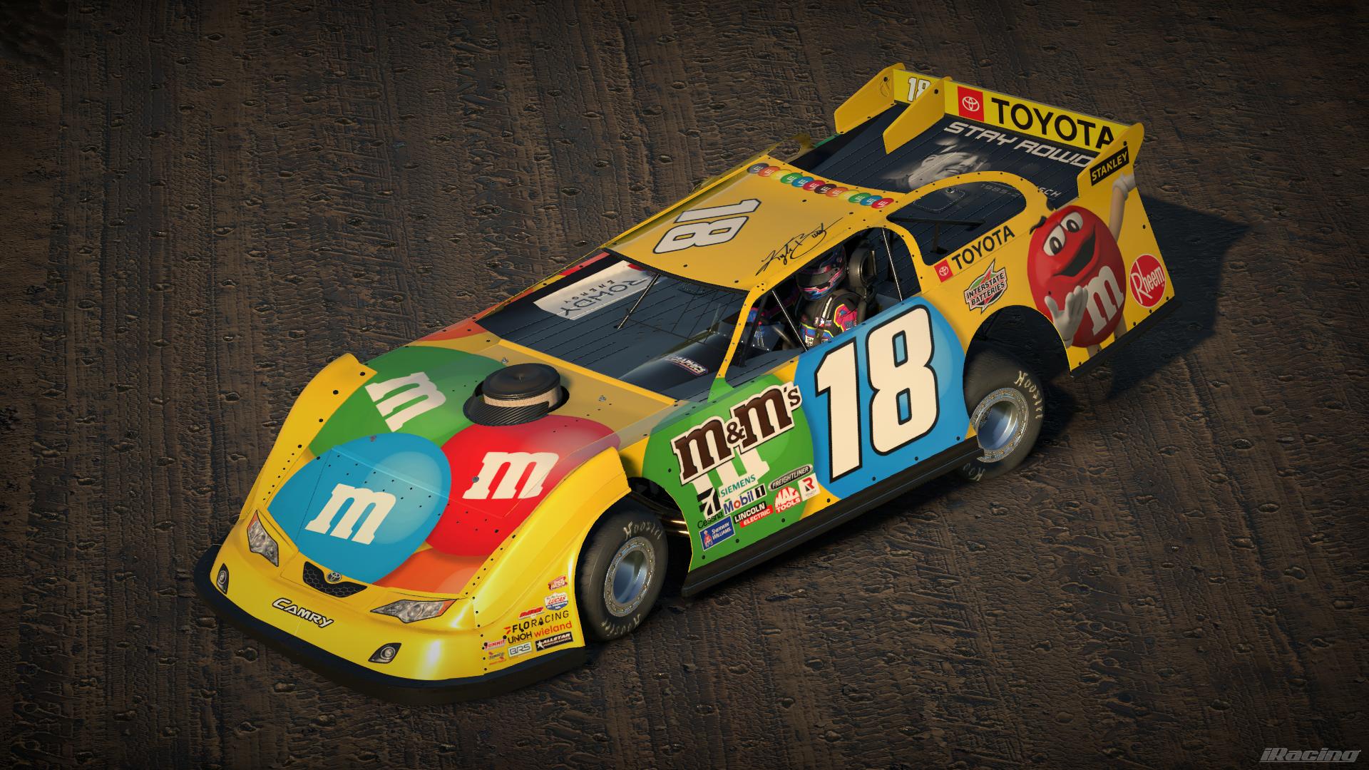 Preview of Kyle Busch 18 Tribute Dirt Latemodel NO #s by Manix Furqueron