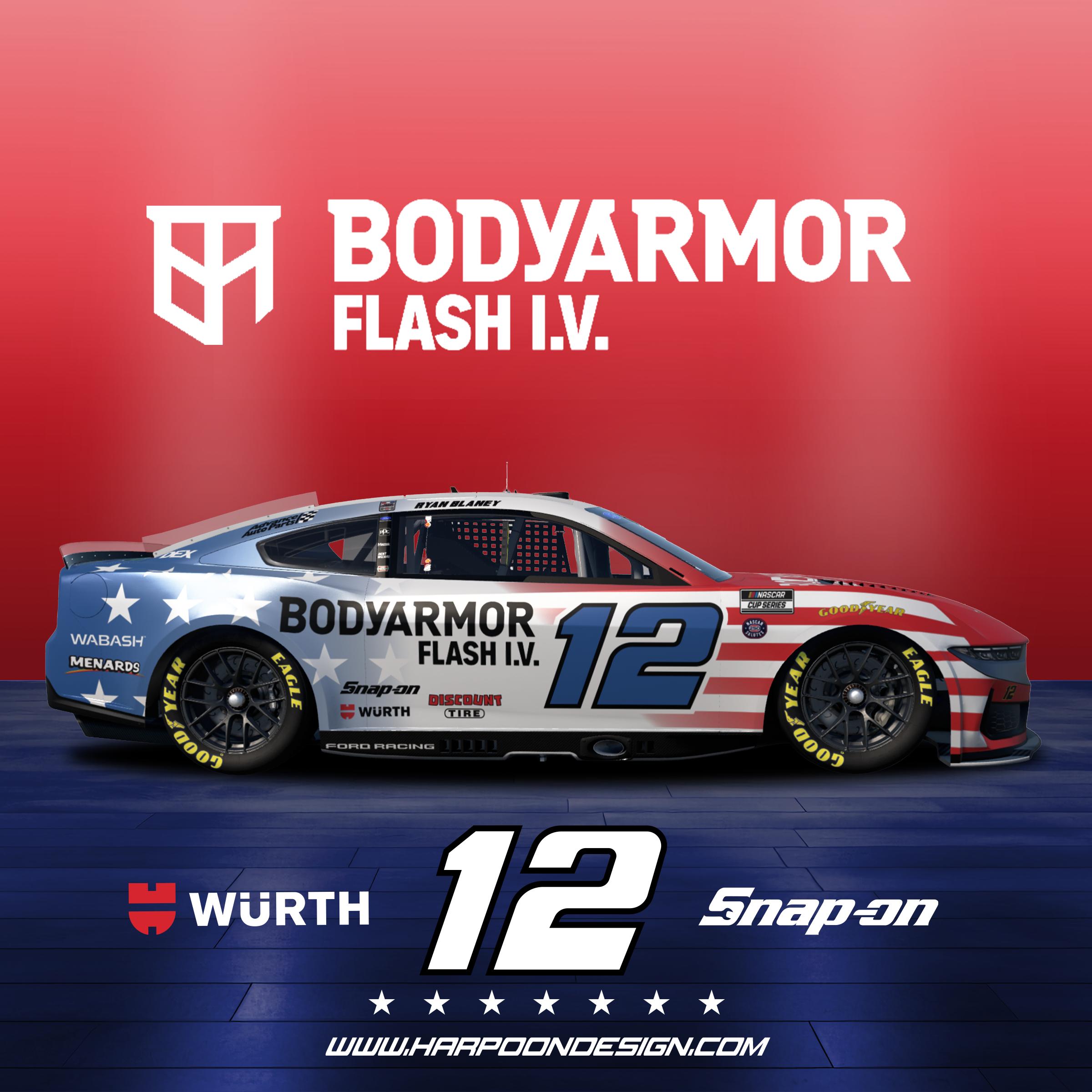 Preview of 2026 Ryan Blaney Body Armor Flash IV Ford Mustang Nextgen by Brantley Roden