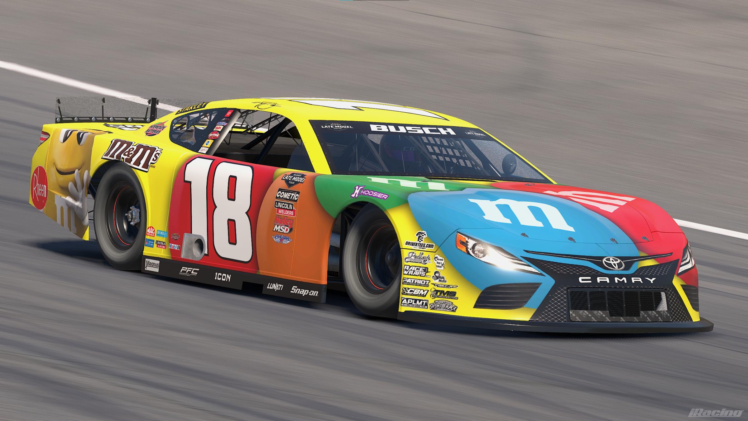 Preview of Kyle Busch M&M Super Late Model Concept (Custom #) by Austin Cook3