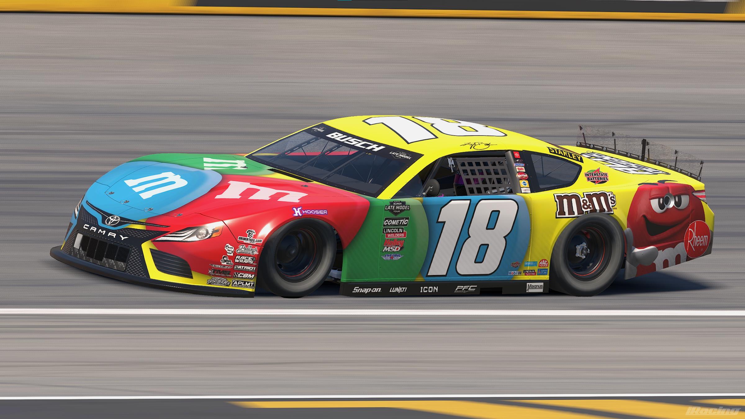 Preview of Kyle Busch M&M Super Late Model Concept (Custom #) by Austin Cook3