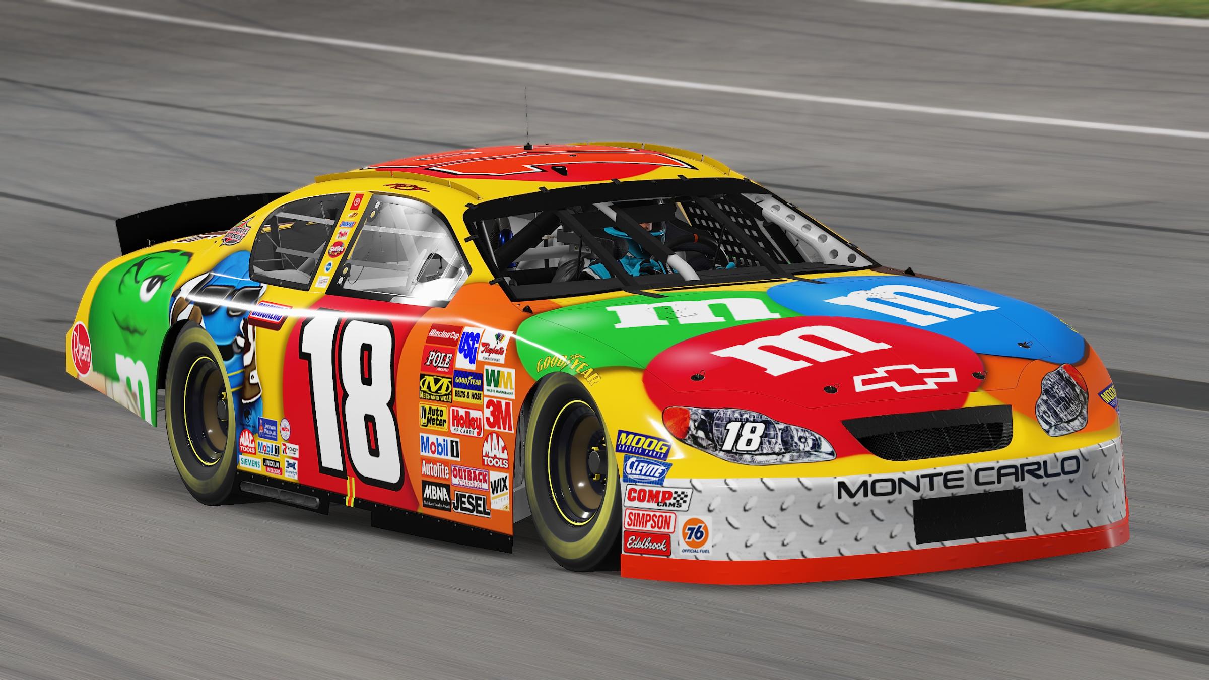 Preview of Kyle Busch 2026 M&Ms 2008 Throwback Gen 4 Chevrolet Monte Carlo SS (No Numbers) by Aledam Contreras