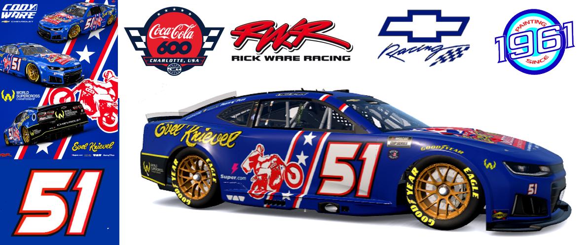 Preview of 2026 RWR Cody Ware / Evel Knievel Museum/World Supercross Chevrolet Camaro ZL1 at Charlotte. by Micael Hagstrom