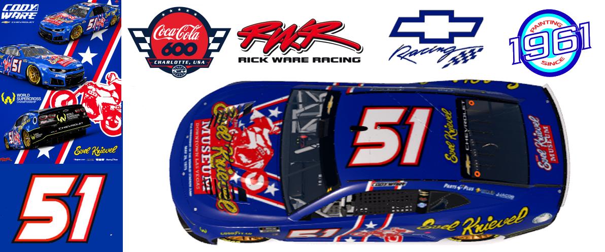 Preview of 2026 RWR Cody Ware / Evel Knievel Museum/World Supercross Chevrolet Camaro ZL1 at Charlotte. by Micael Hagstrom