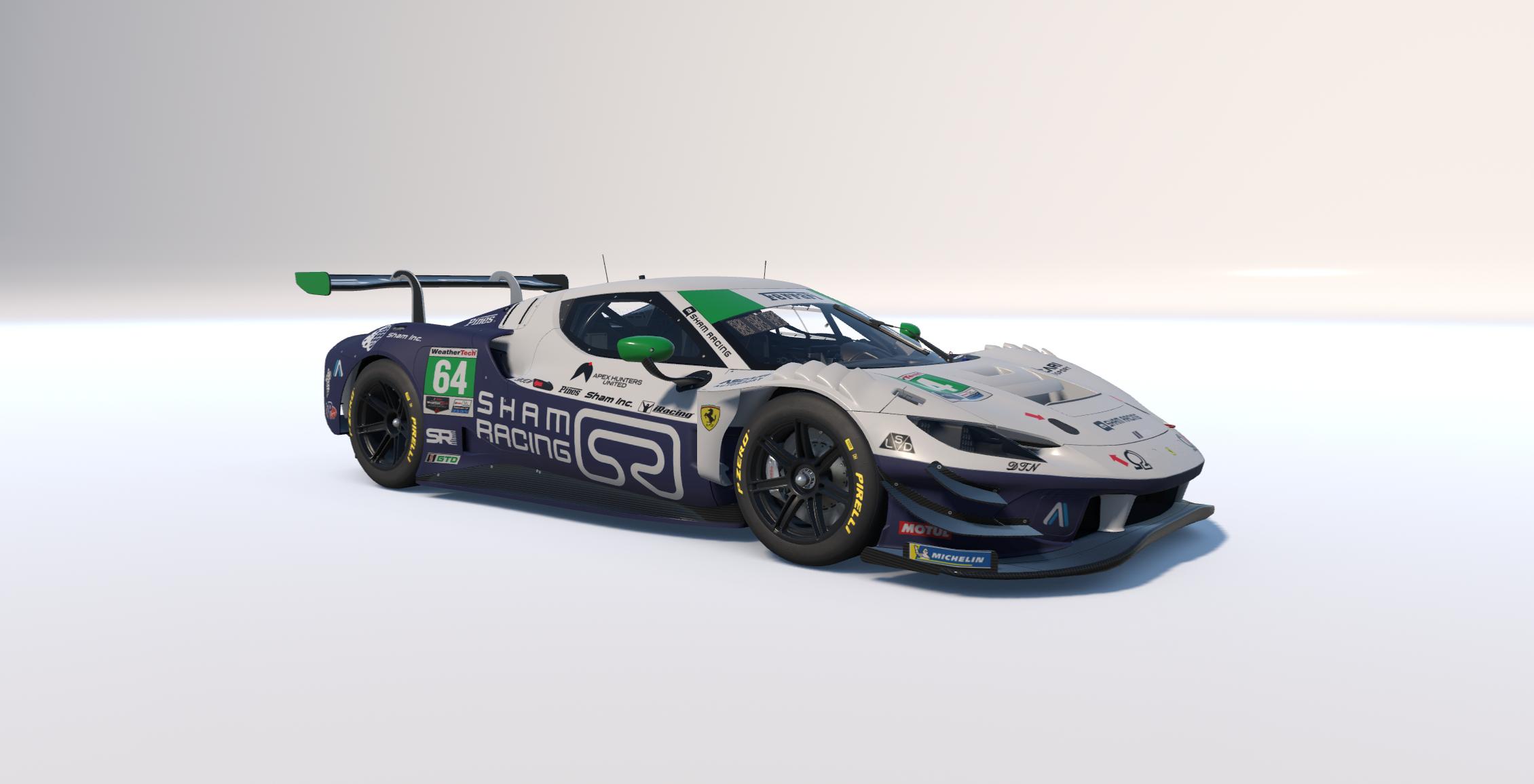 Preview of Ferrari 296 GT3 Sham Racing Blue IMSA by Lorenz S.