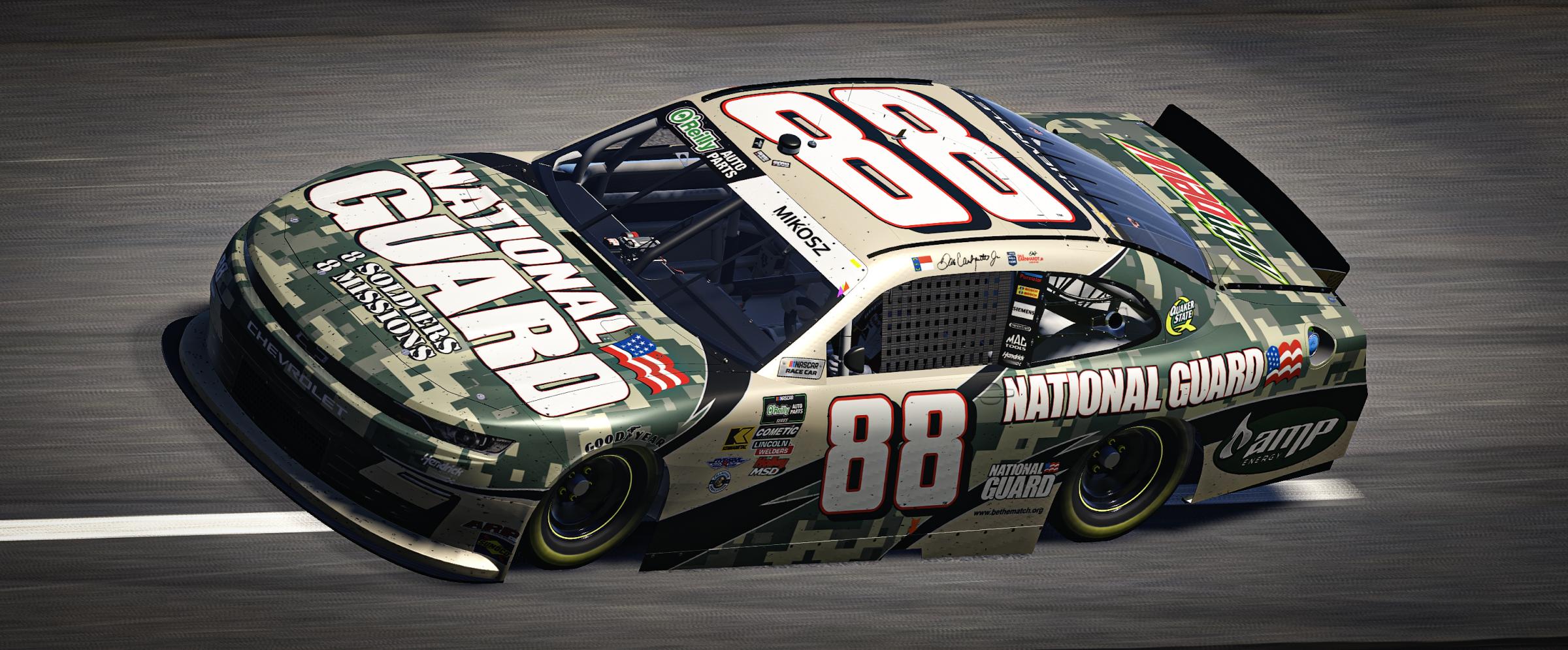Preview of #88 - National Guard "8 Soldiers 8 Missions" Camaro - 2010 - CUSTOM NUMBER by Chad Mikosz