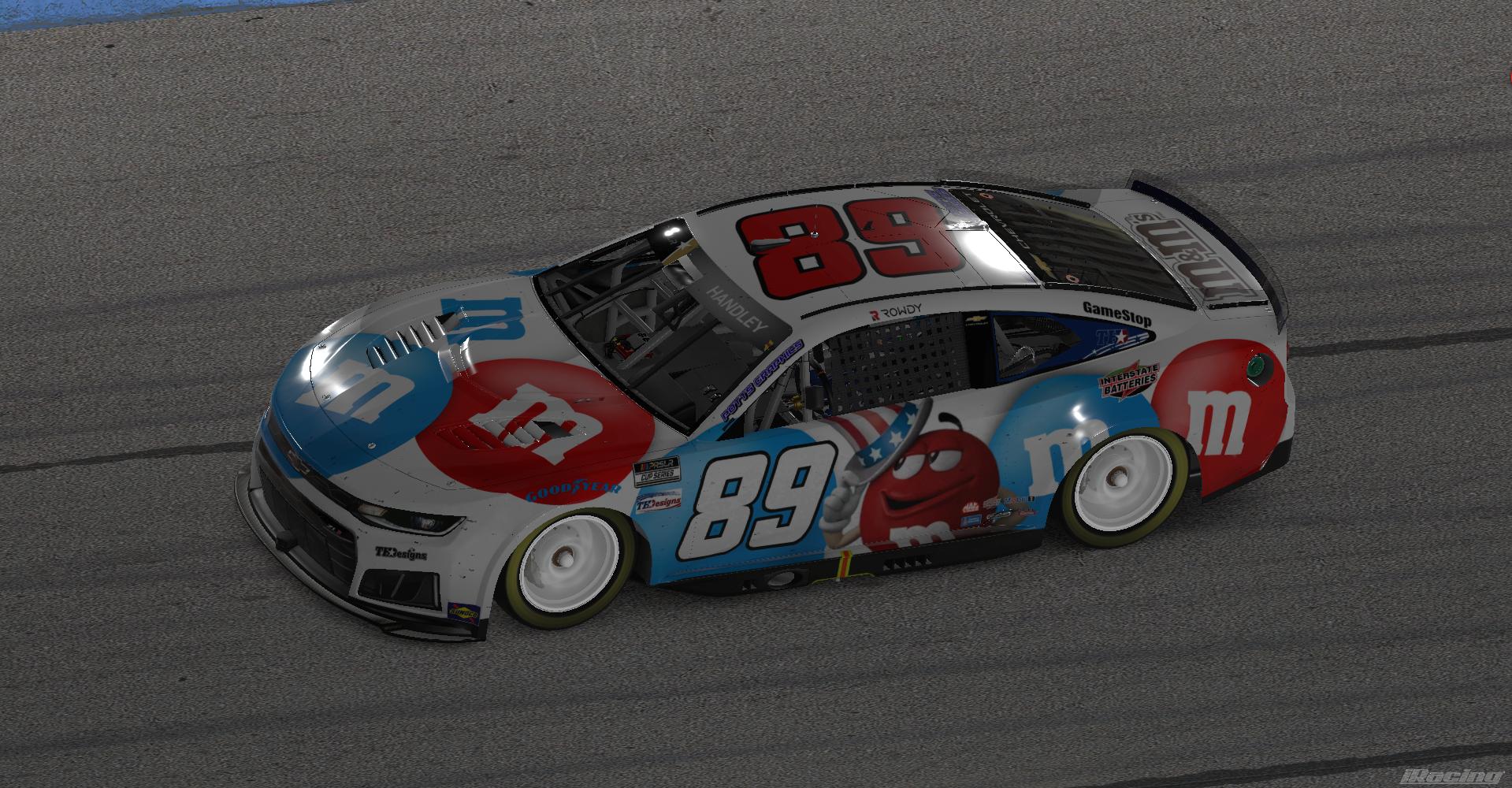 Preview of #89 - Justin Potts - M&Ms Patriotic / Kyle Busch/ Potts Graphics / Potts Design / THD / TH Designs - PRSL Cup Series Season 3 by Teejay Handley