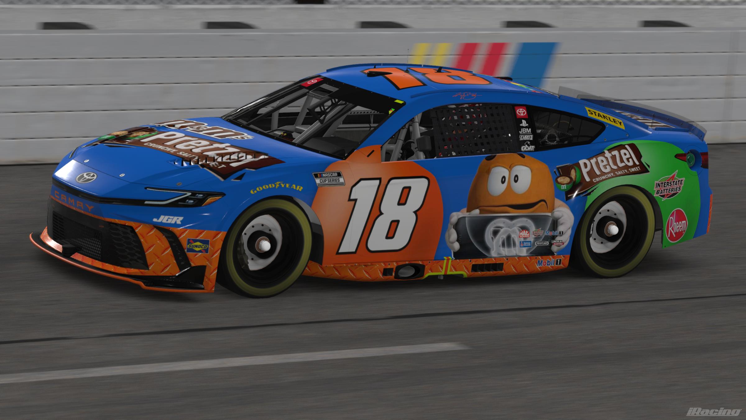 Preview of Kyle Busch #18 Pretzel M&Ms [SIM STAMPED] by Gabe Cazzolla