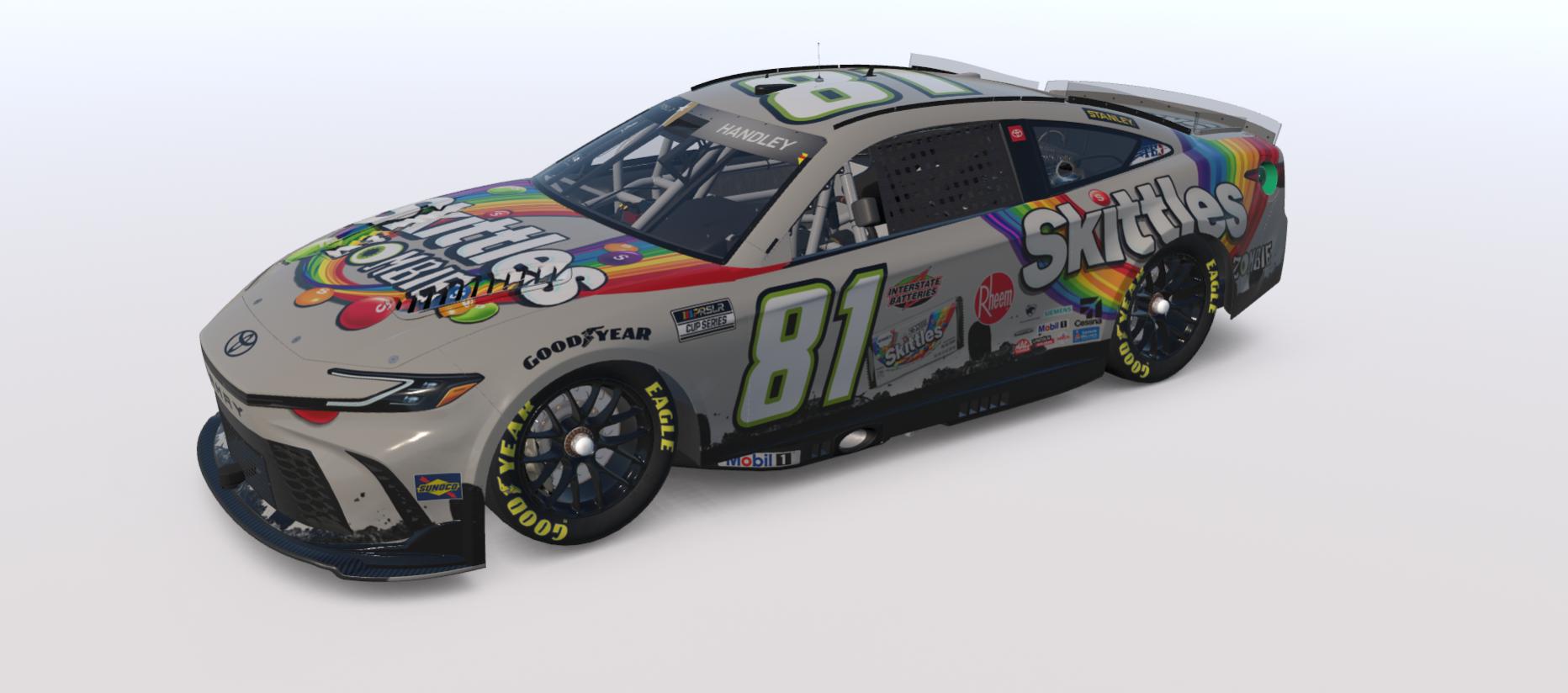 Preview of Sim Stamped - Eli OQuinn - Skittles Zombie / Kyle Busch Tribute - PRSL Cup Series Season 3 by Teejay Handley