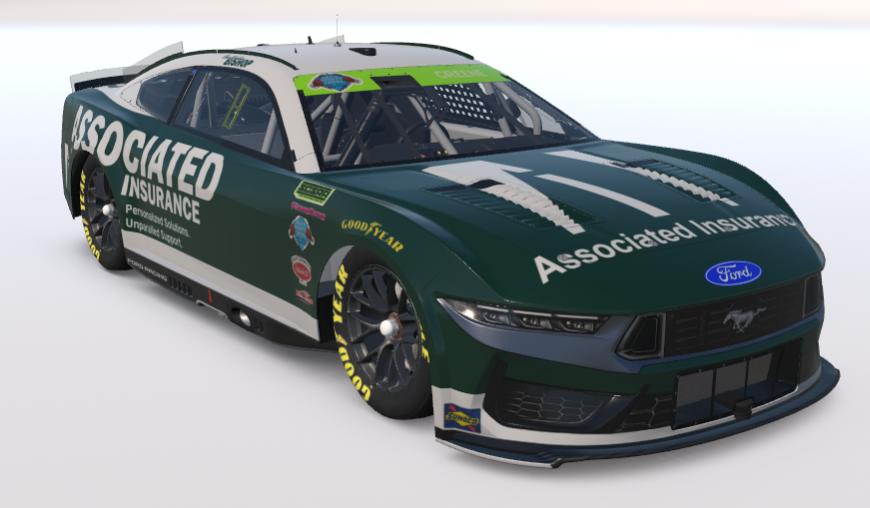 Preview of SCSRA Chase Christopher Bishop Assoc. Insurance Ford Mustang (Sim Stamped) by Samuel Greene