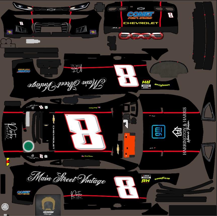 Preview of 2026 #8 Harrington & Harris HomeTeam Camaro ZL1 by Randy Hinshaw