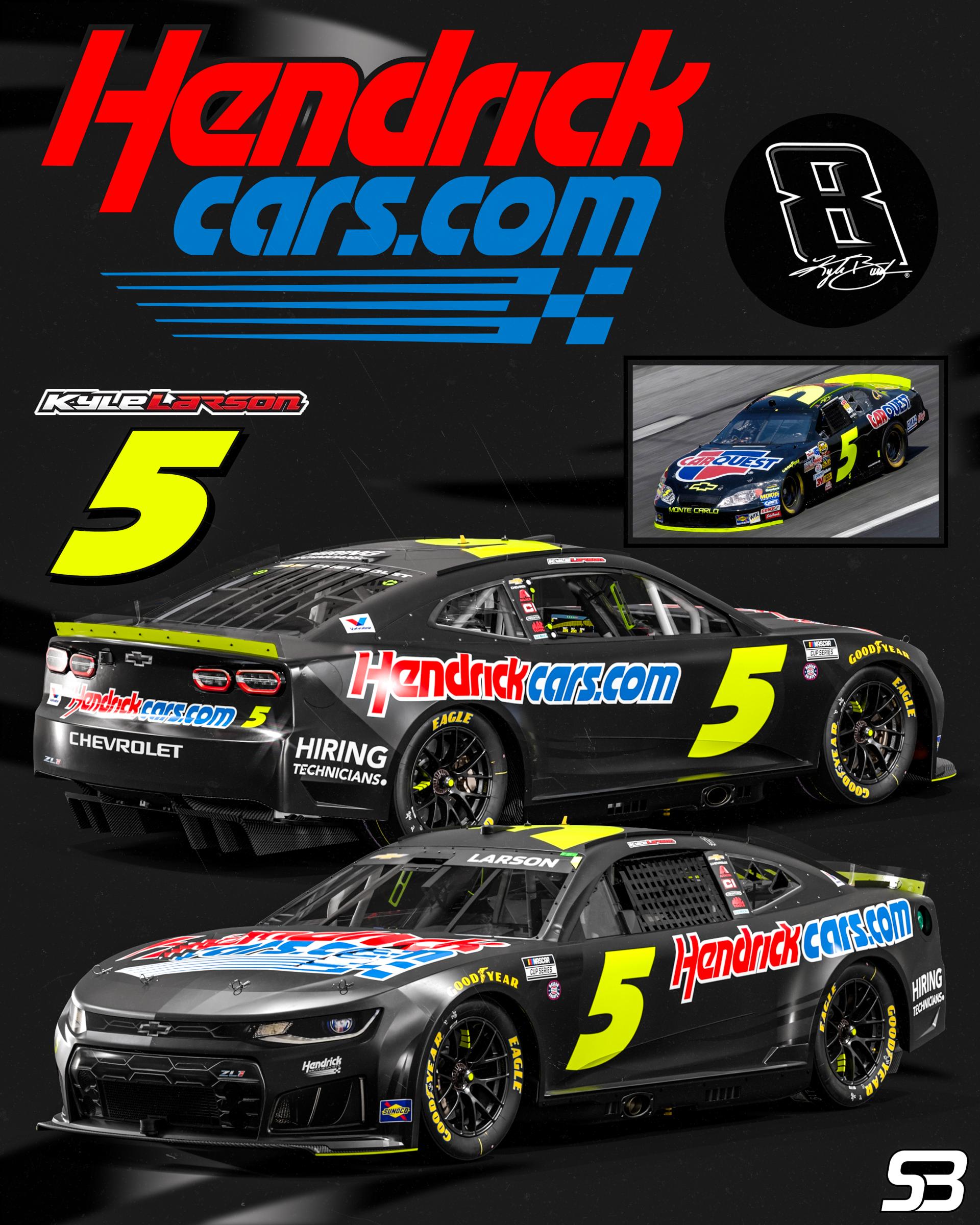 Preview of HendrickCars.com - Kyle Larson | Kyle Busch CarQuest Tribute by Bradley I.