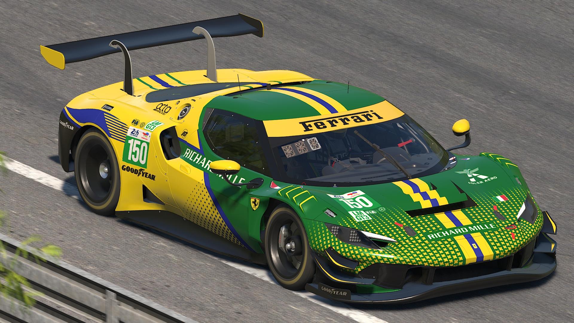 Preview of Ferrari AF Corse Richard Mille #150 Brazil Edition (2026 Le Mans) by Guilherme Blatt
