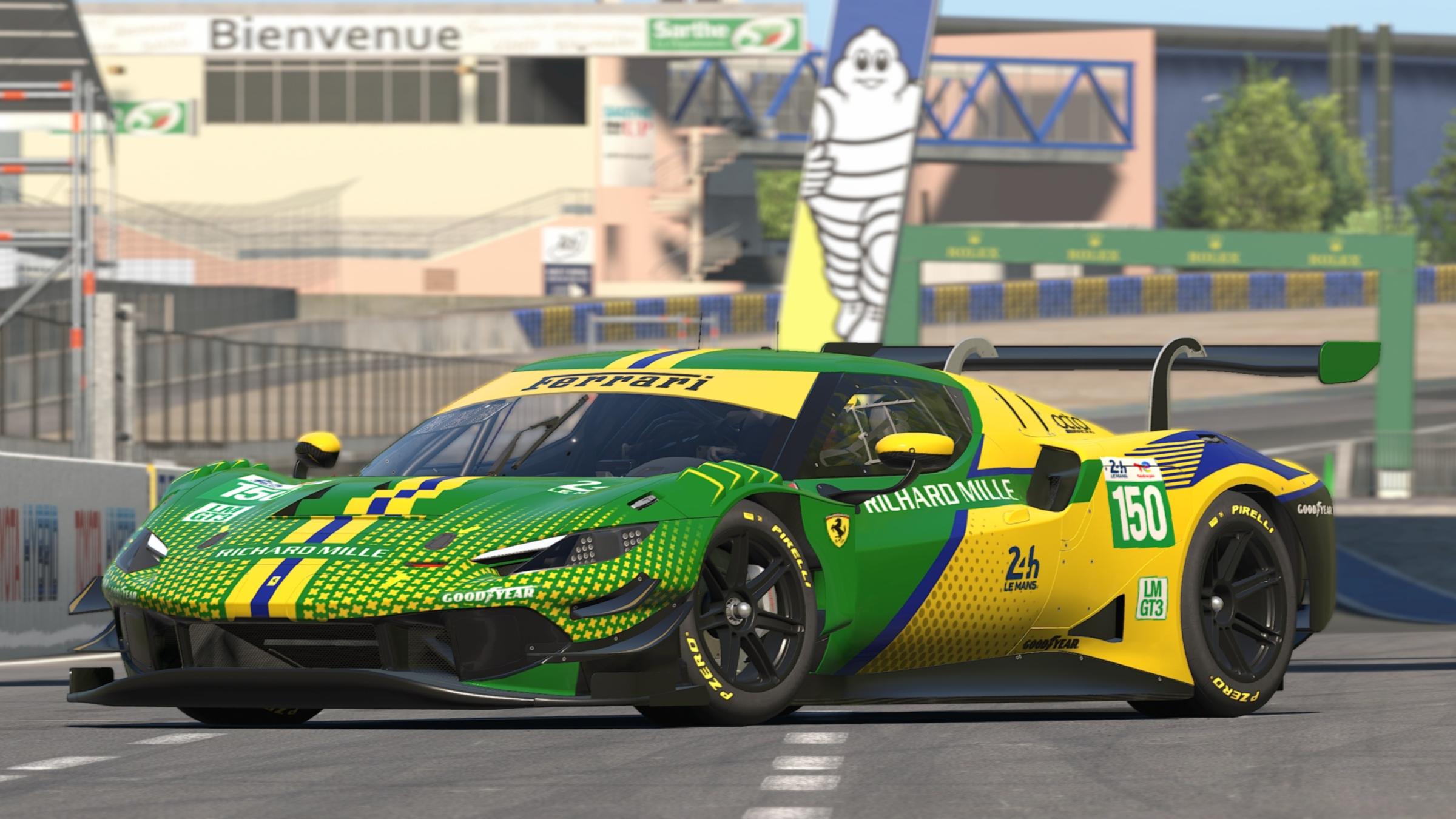 Preview of Ferrari AF Corse Richard Mille #150 Brazil Edition (2026 Le Mans) by Guilherme Blatt