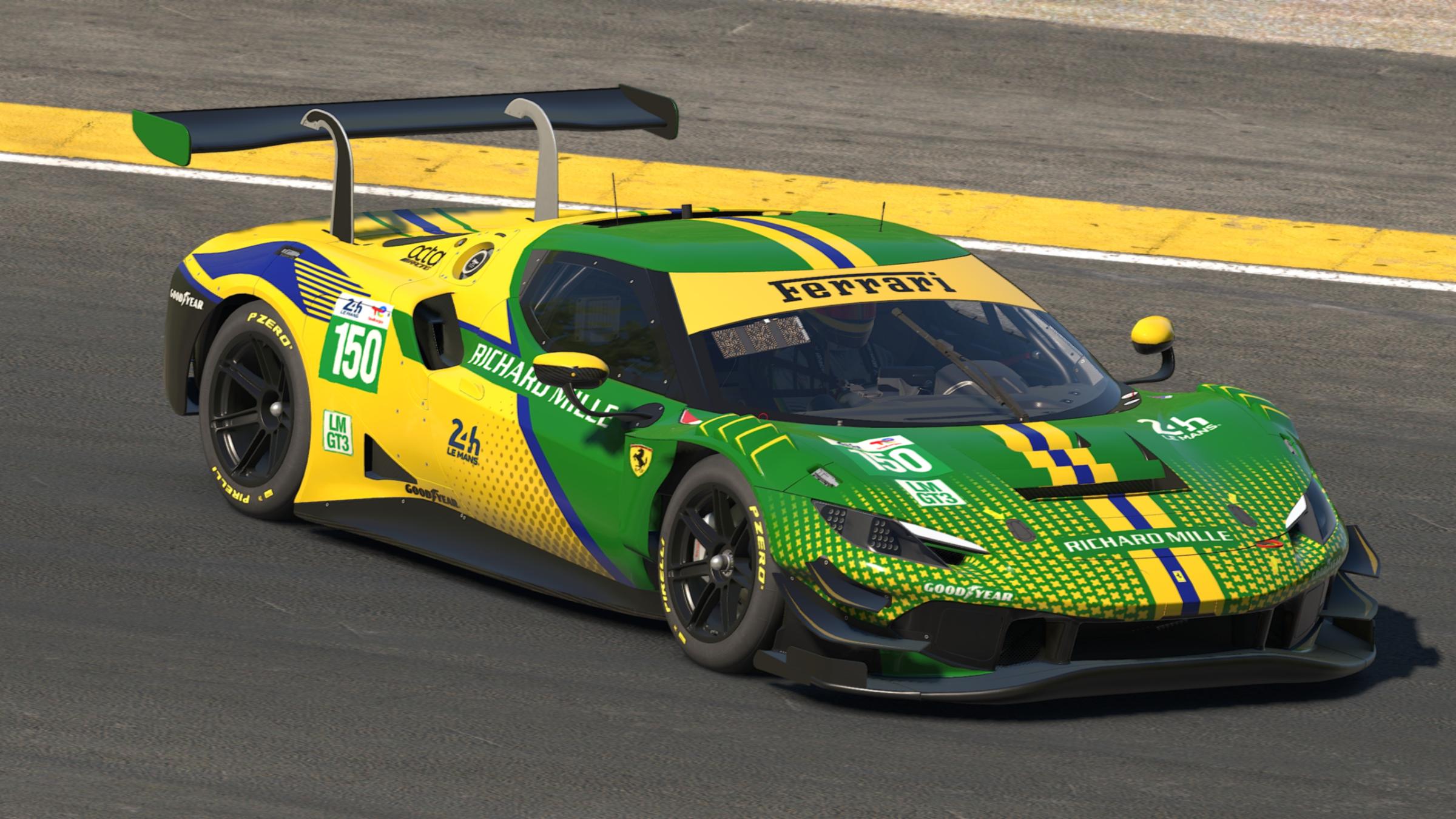Preview of Ferrari AF Corse Richard Mille #150 Brazil Edition (2026 Le Mans) by Guilherme Blatt