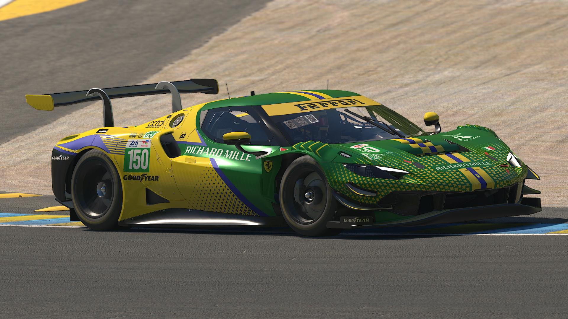 Preview of Ferrari AF Corse Richard Mille #150 Brazil Edition (2026 Le Mans) by Guilherme Blatt