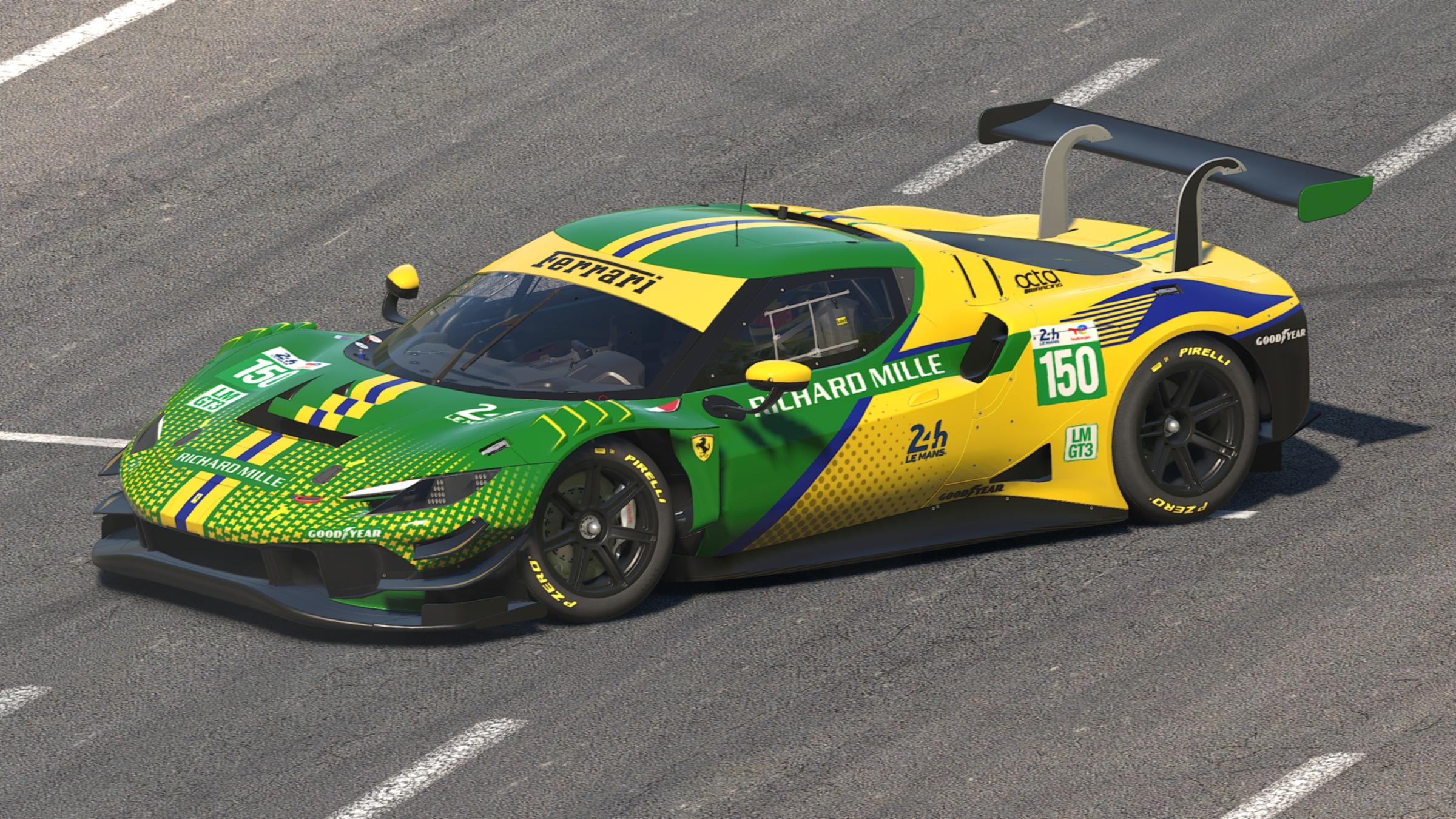 Preview of Ferrari AF Corse Richard Mille #150 Brazil Edition (2026 Le Mans) by Guilherme Blatt