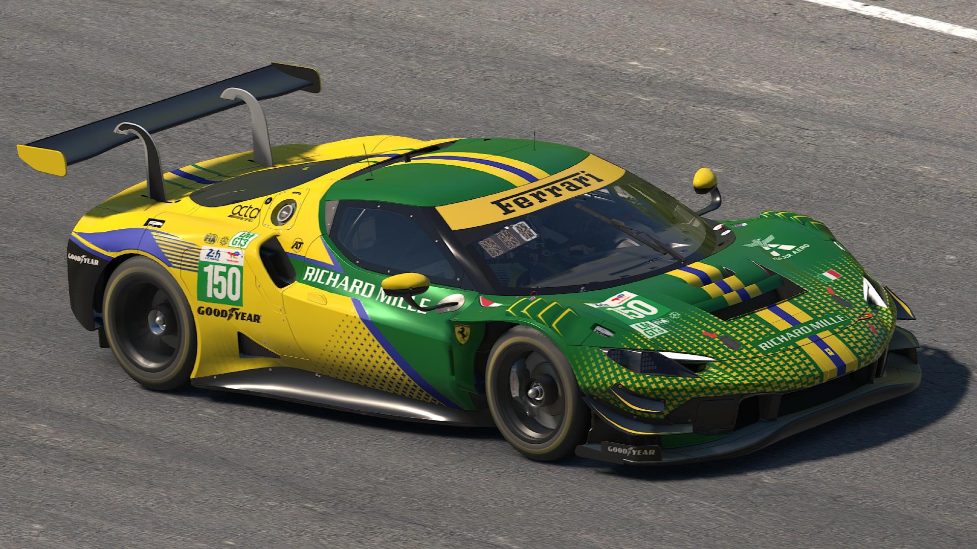 Preview of Ferrari AF Corse Richard Mille #150 Brazil Edition (2026 Le Mans) by Guilherme Blatt
