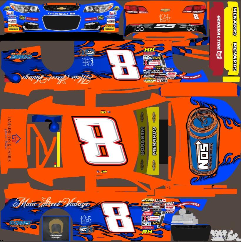 Preview of #8 NOS / Porter Shirts Chevrolet SS ARCA Car by Randy Hinshaw