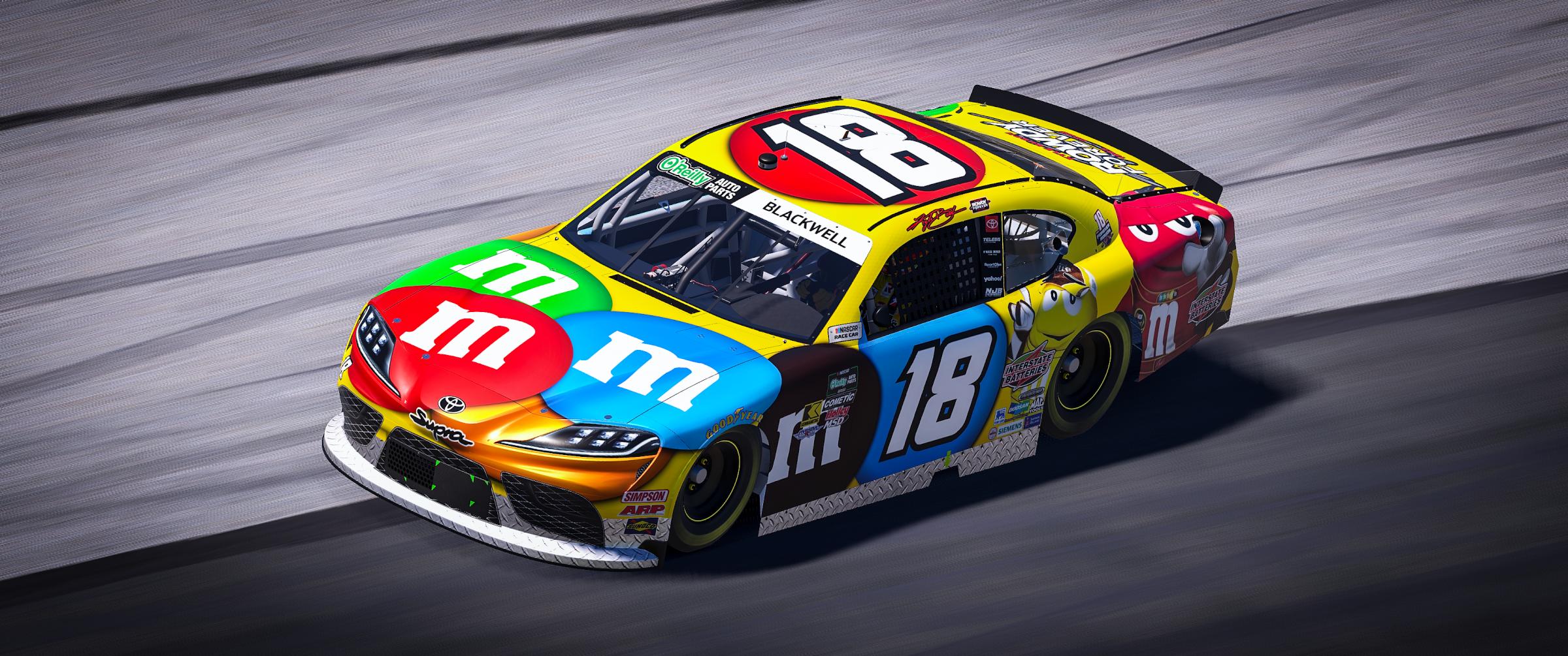 Preview of #18 Kyle Busch 2009 M&Ms Sim Stamp by Noah B.
