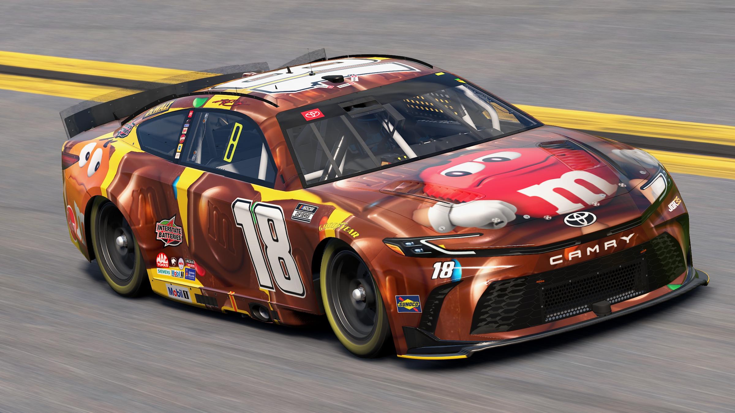 Preview of Kyle Busch 2026 M&Ms Chocolate Bar Cup Camry (No Numbers) by Aledam Contreras