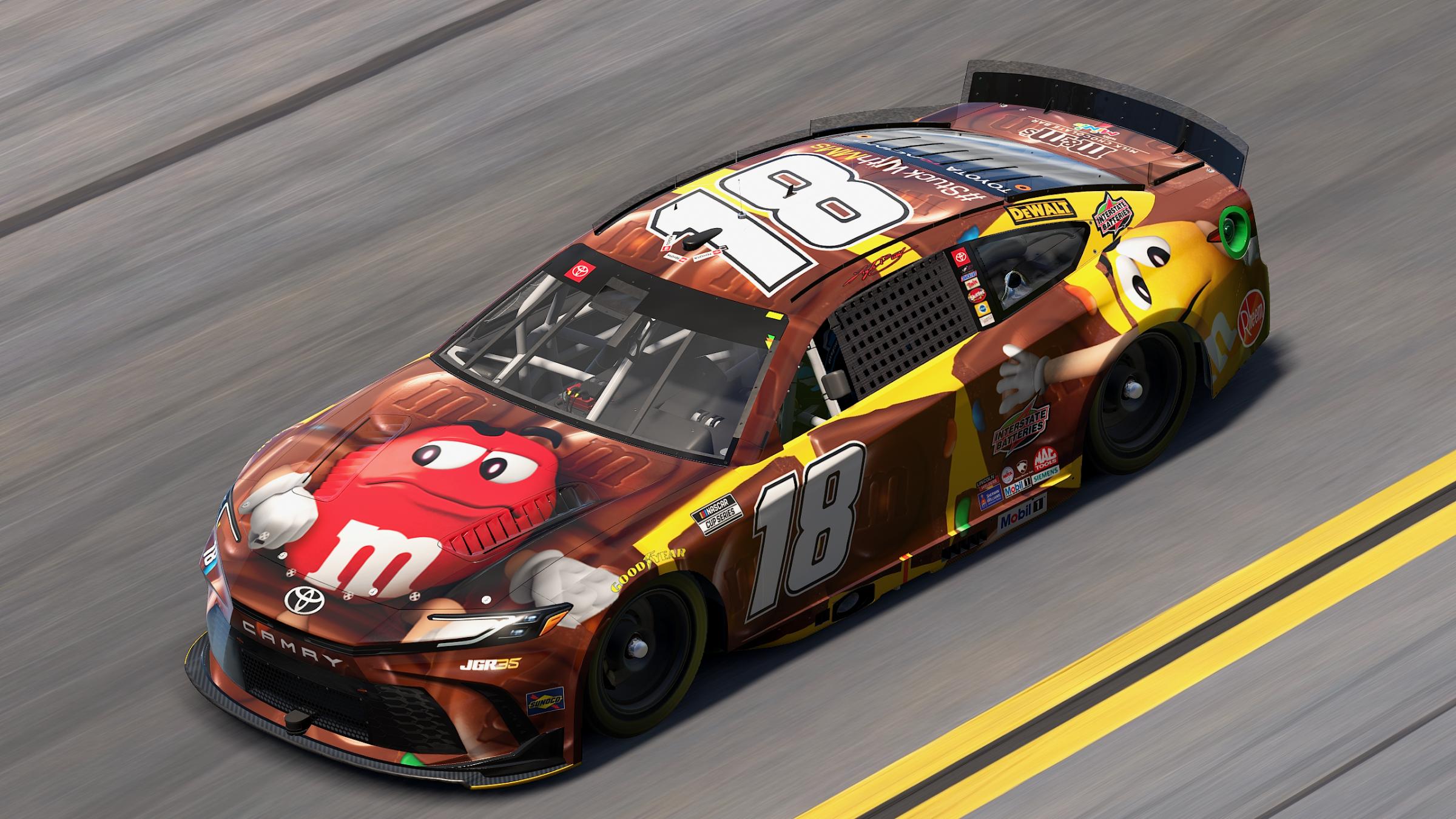 Preview of Kyle Busch 2026 M&Ms Chocolate Bar Cup Camry (No Numbers) by Aledam Contreras
