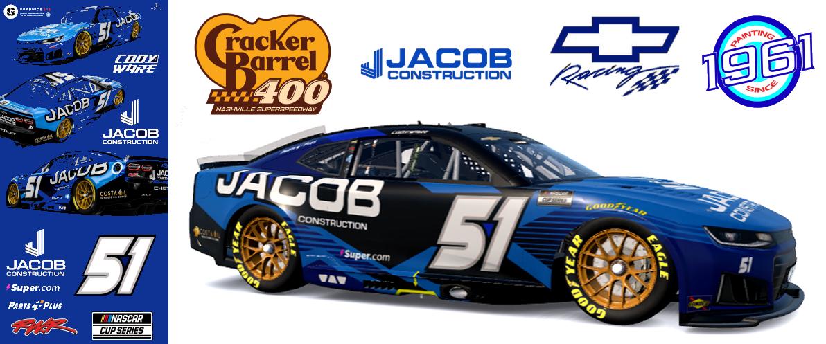 Preview of 2026 RWR Cody Ware / Jacob Construction Chevrolet Camaro ZL1 at Nashville. by Micael Hagstrom