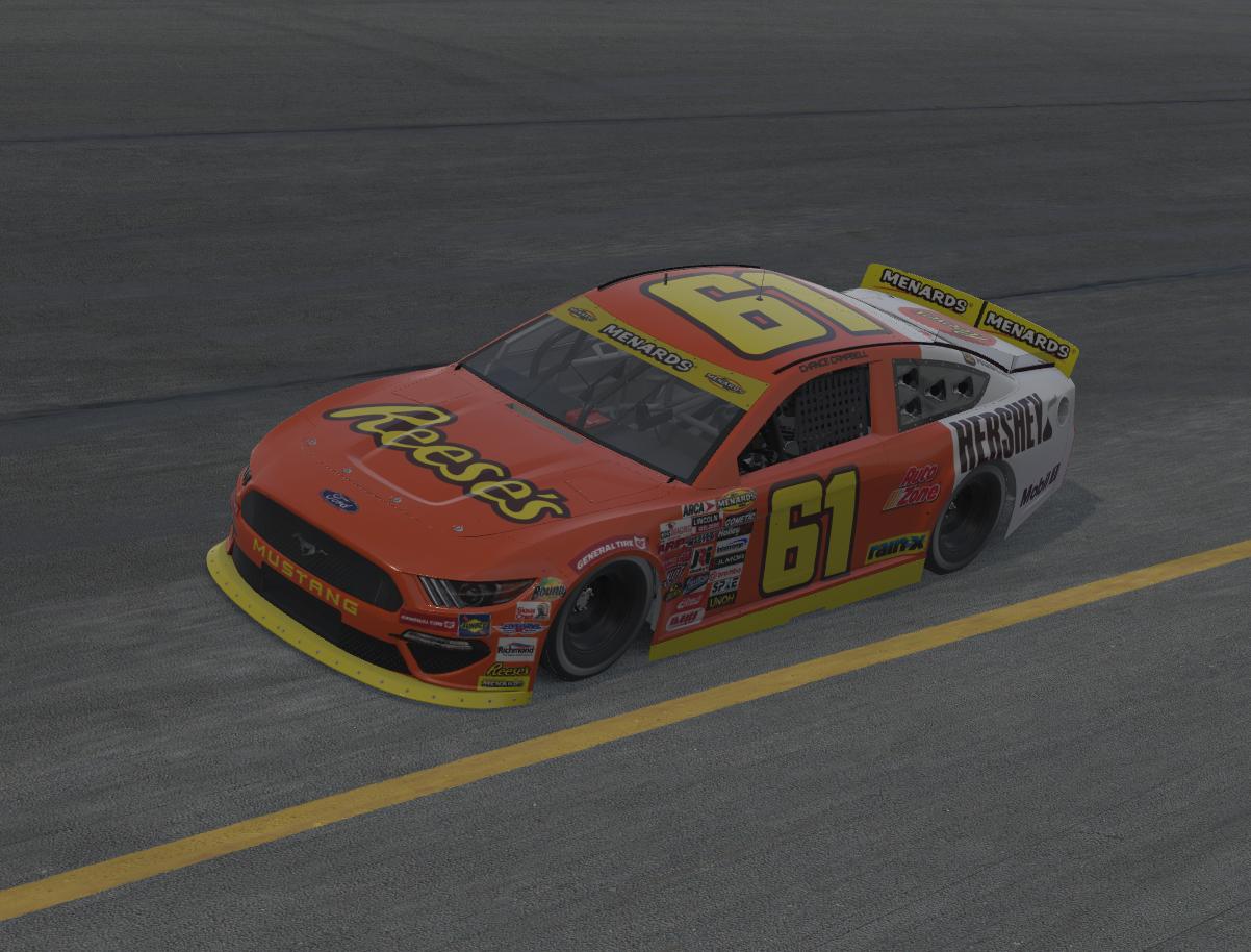 Preview of Reeses Hershey Chocolate ARCA Mustang (Custom #61) by Chance Campbell