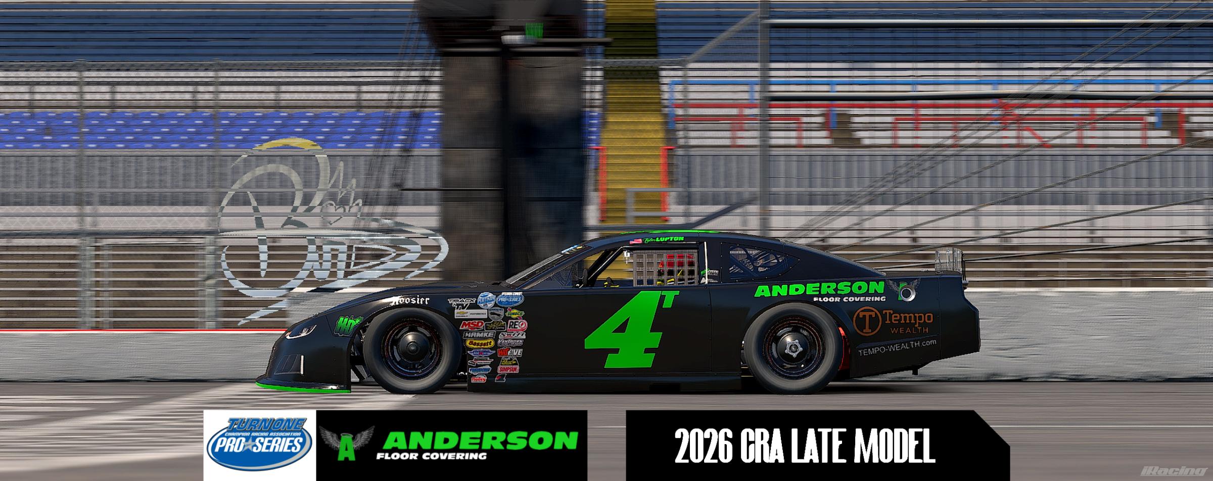 Preview of SIM STAMP 2026 Tyler Lupton Anderson Floor Covering Late Model #4 by Dominic Barbagallo