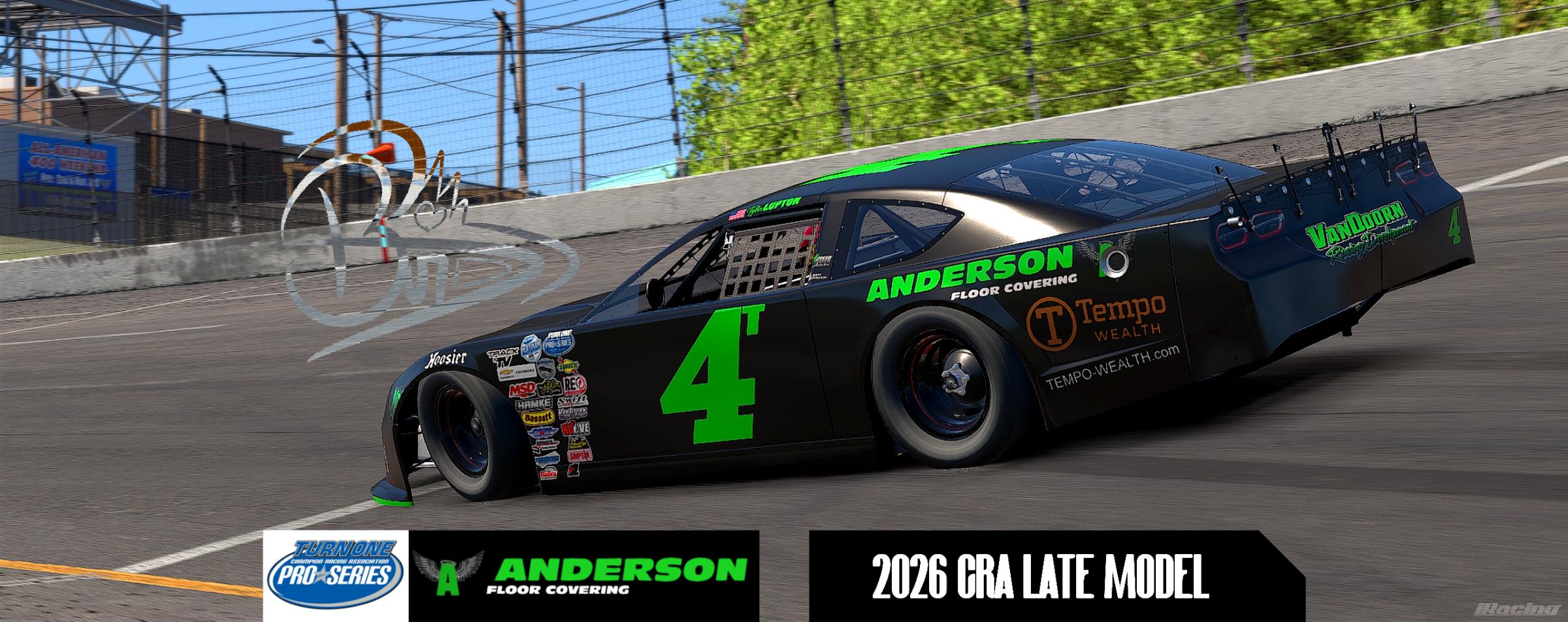 Preview of SIM STAMP 2026 Tyler Lupton Anderson Floor Covering Late Model #4 by Dominic Barbagallo