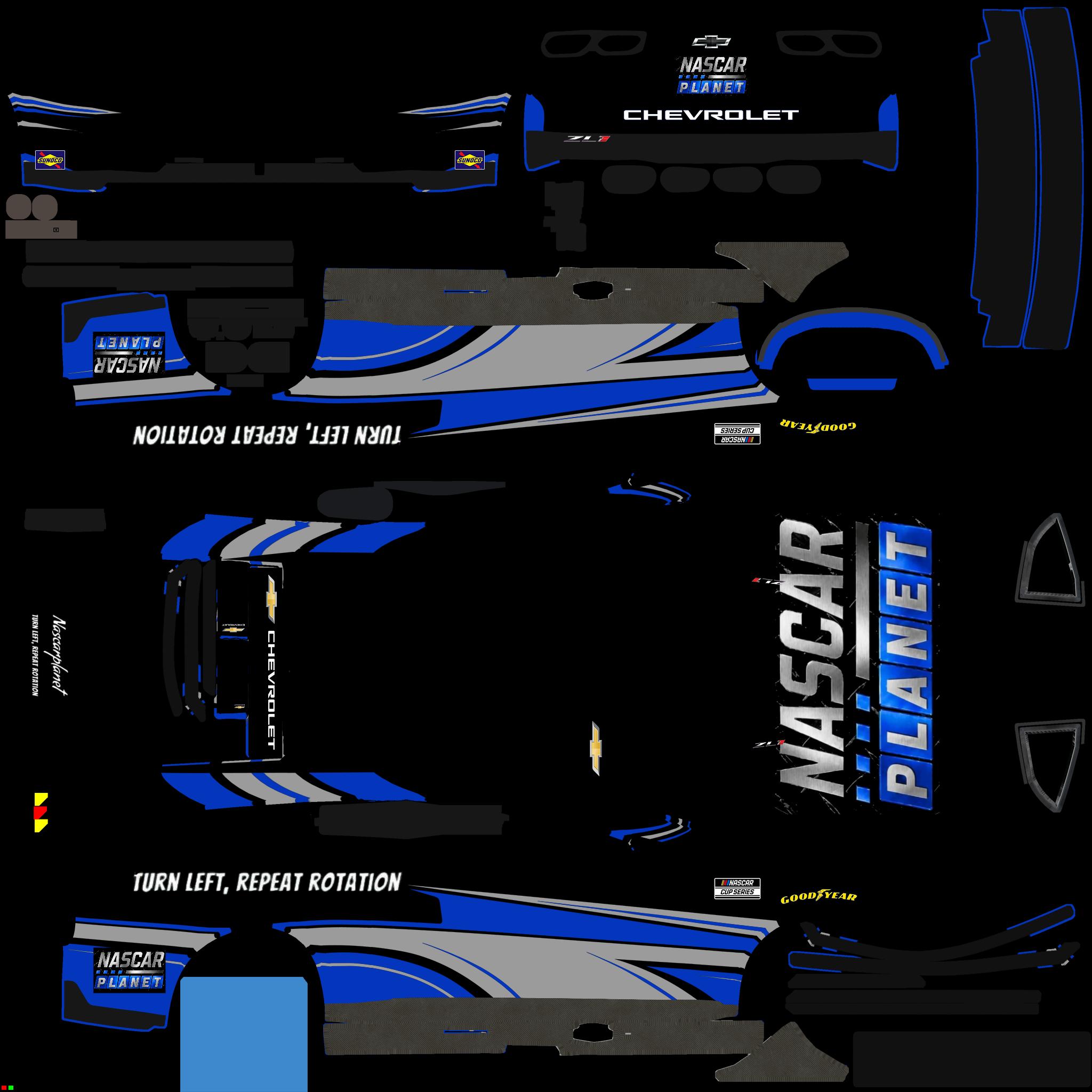 Preview of BRM blue nascar planet 2026 chevy nextgen by John Brassard