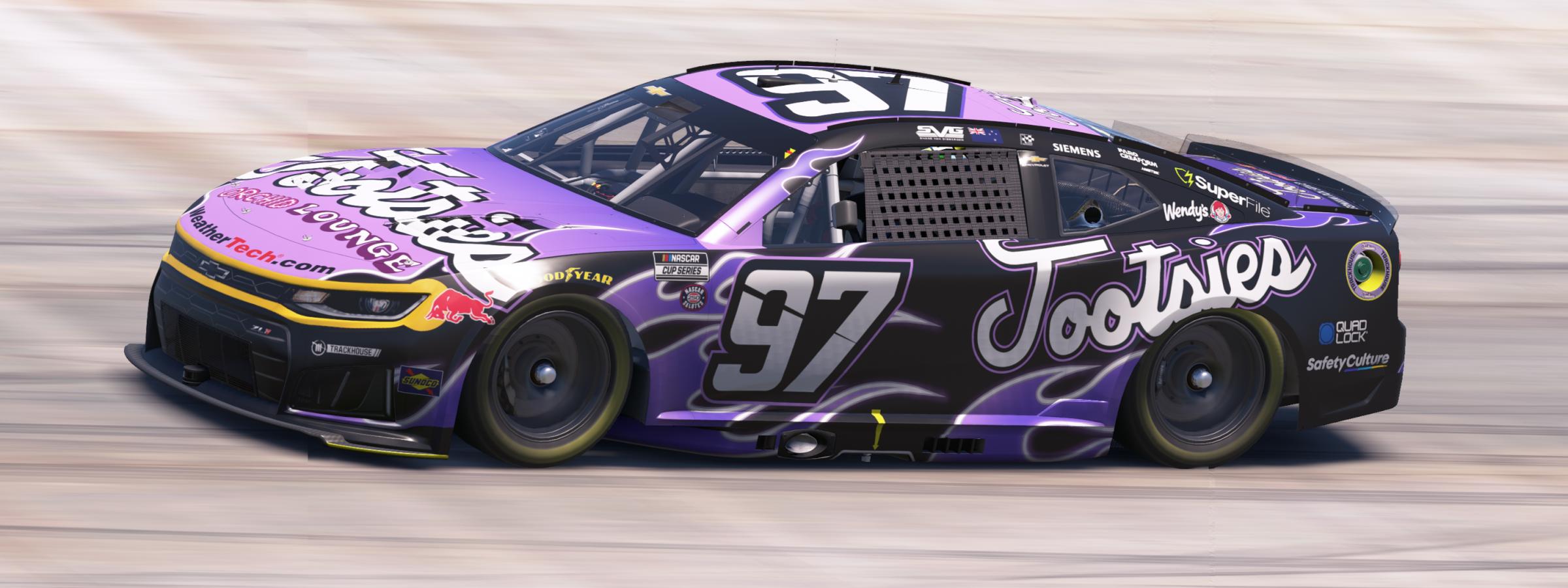 Preview of Shane van Gisbergen Trackhouse Racing Tootsies Orchid Lounge by Mick J.