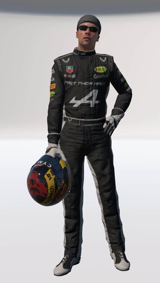 Past Their Apex Racing Black and White Suit by Gav E. - Trading Paints