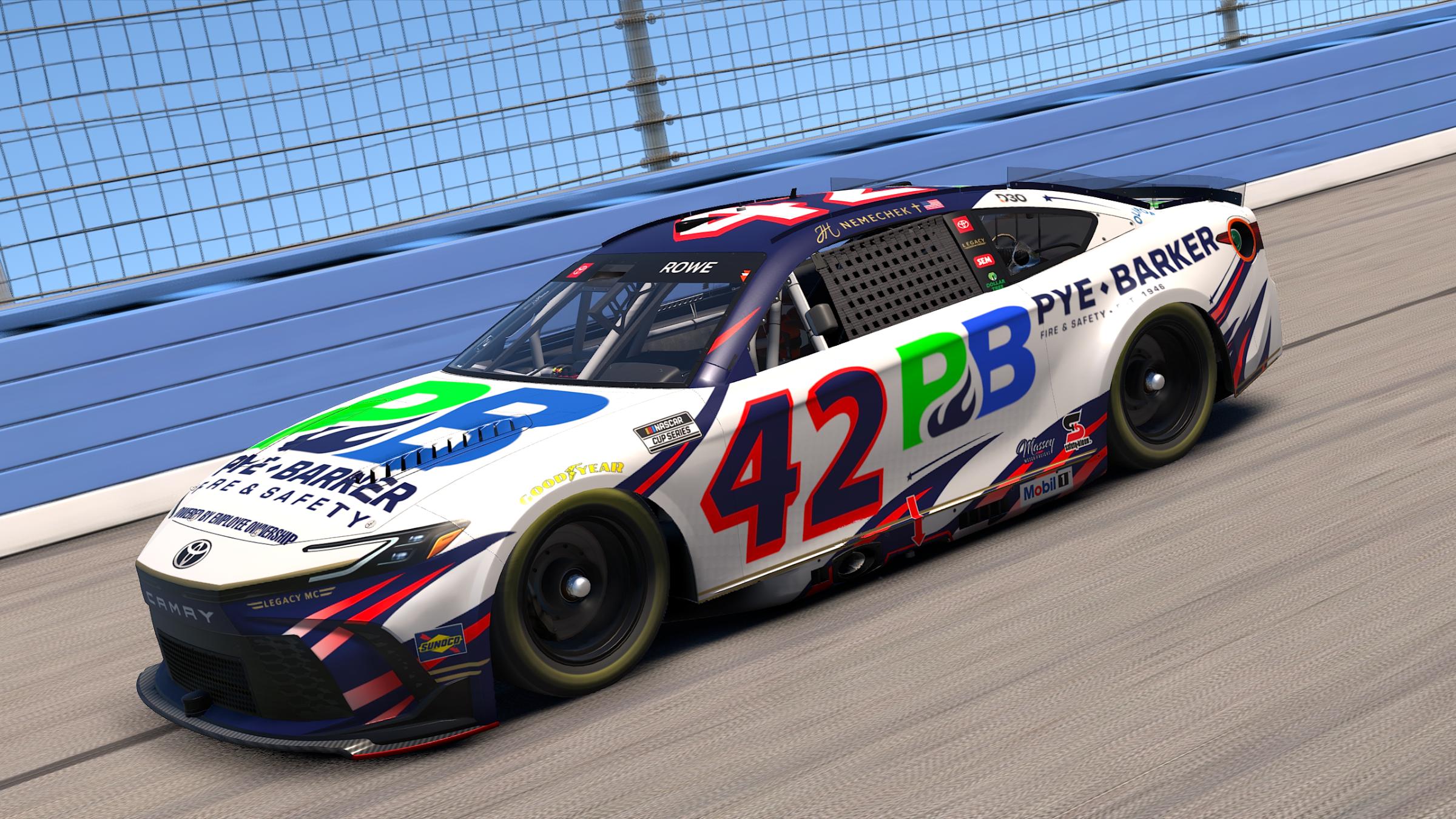 Preview of John Hunter Nemechek Pye Barker Fire Safety 2026 Patriotic #42 by Sean Rowe