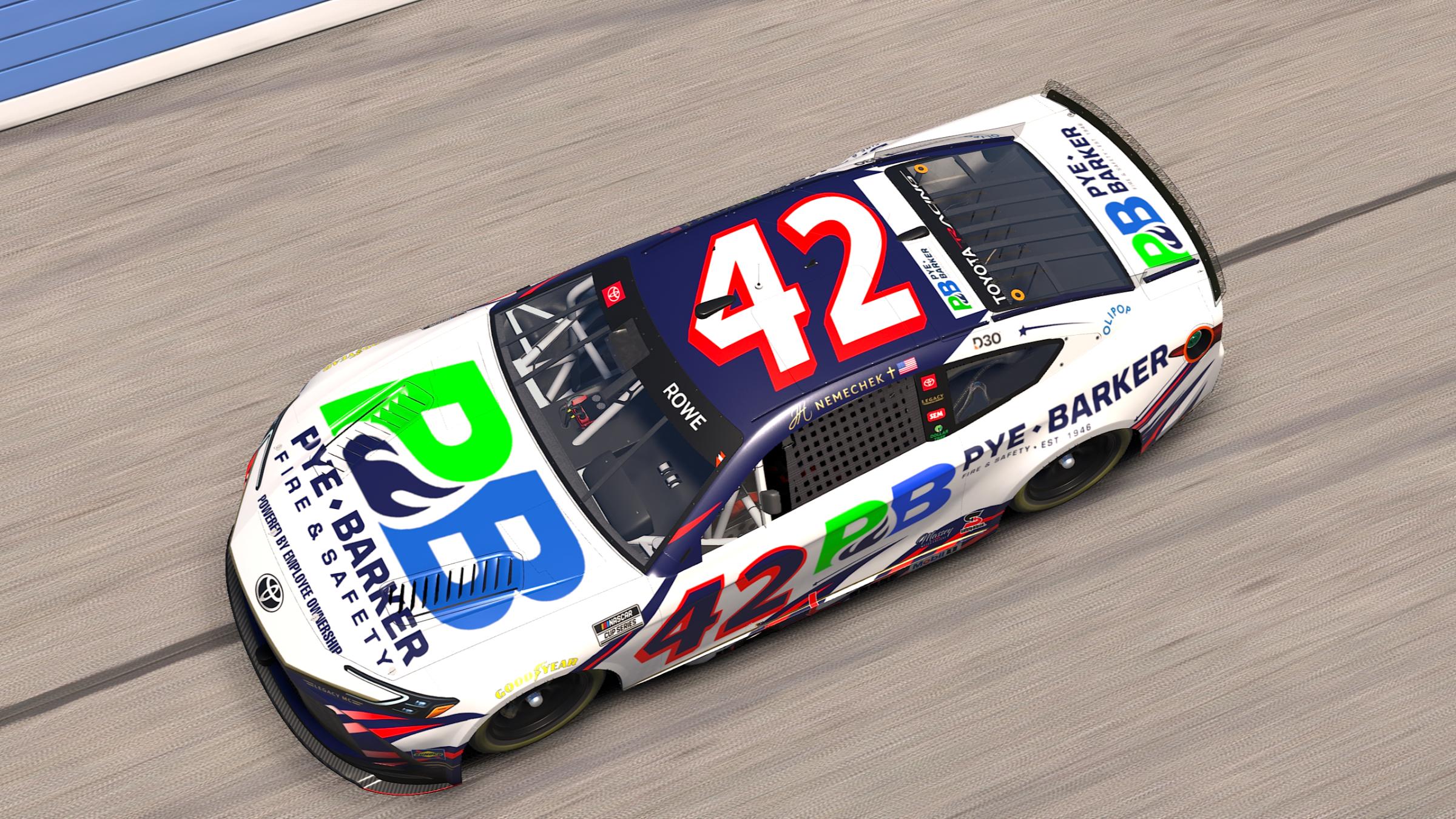 Preview of John Hunter Nemechek Pye Barker Fire Safety 2026 Patriotic #42 by Sean Rowe