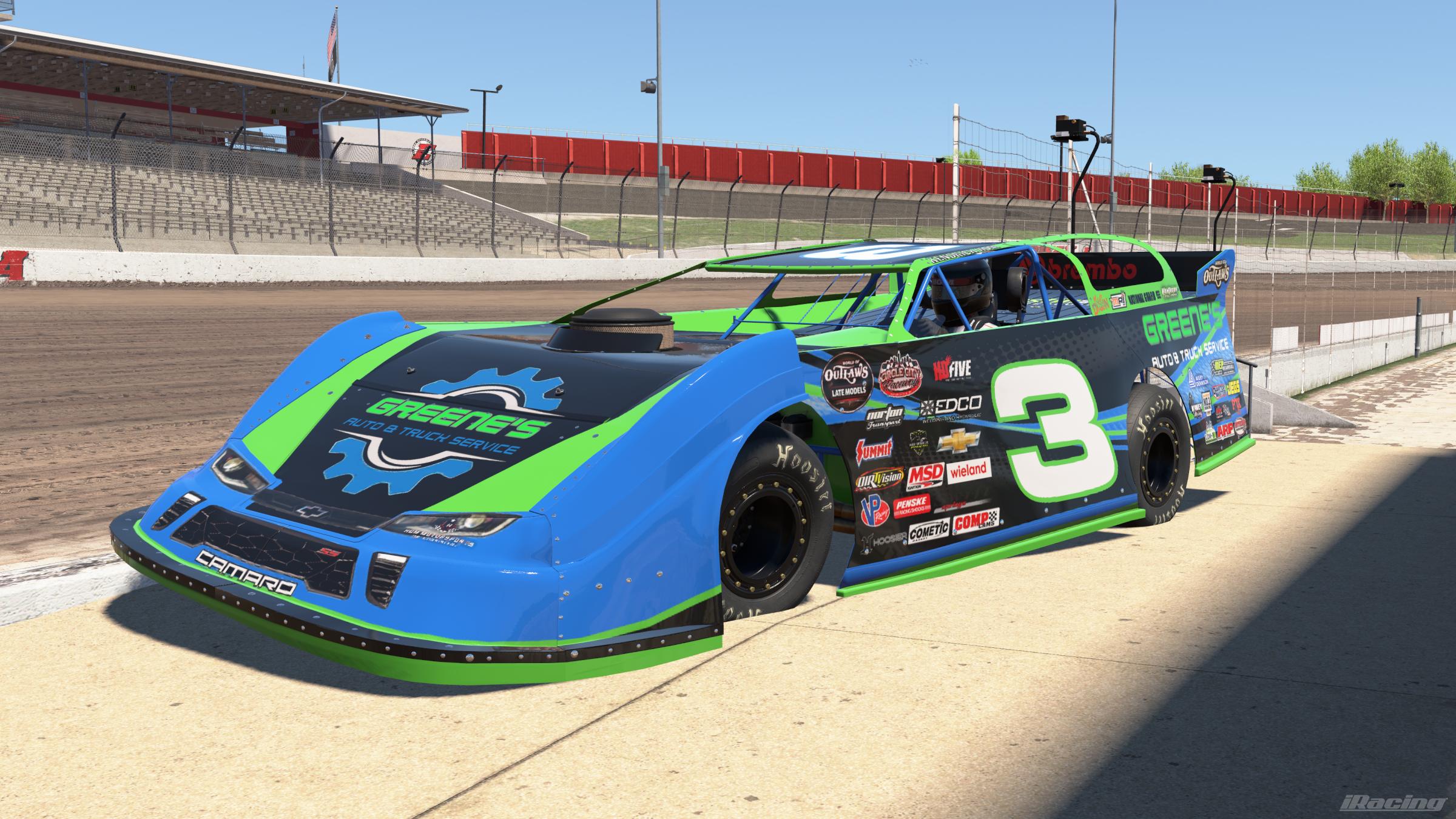 Preview of #3 Greenes Auto Service Late Model by Kendrick Hom