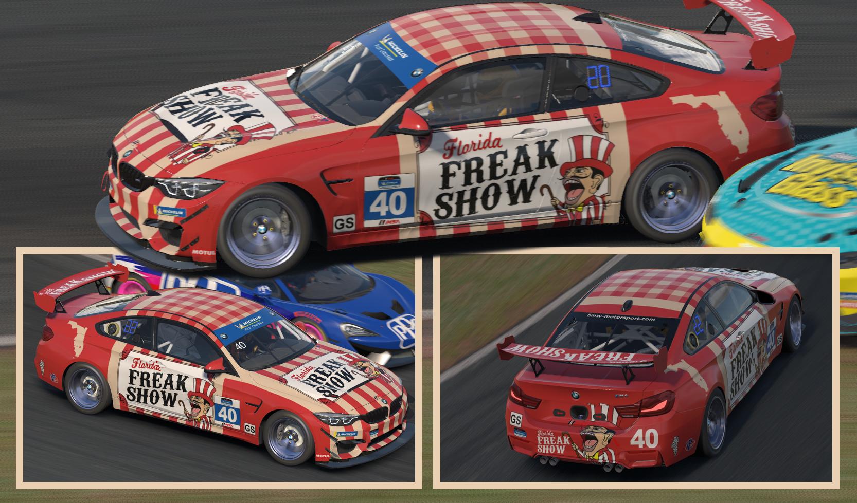 Preview of BMW M4 GT4 Florida Freak Show by Clyde Coman