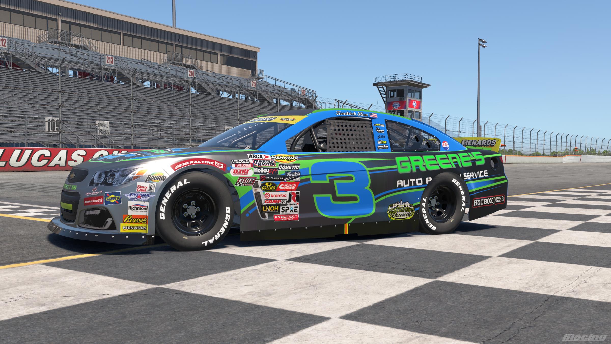 Preview of #3 Greenes ARCA Chevy by Kendrick Hom