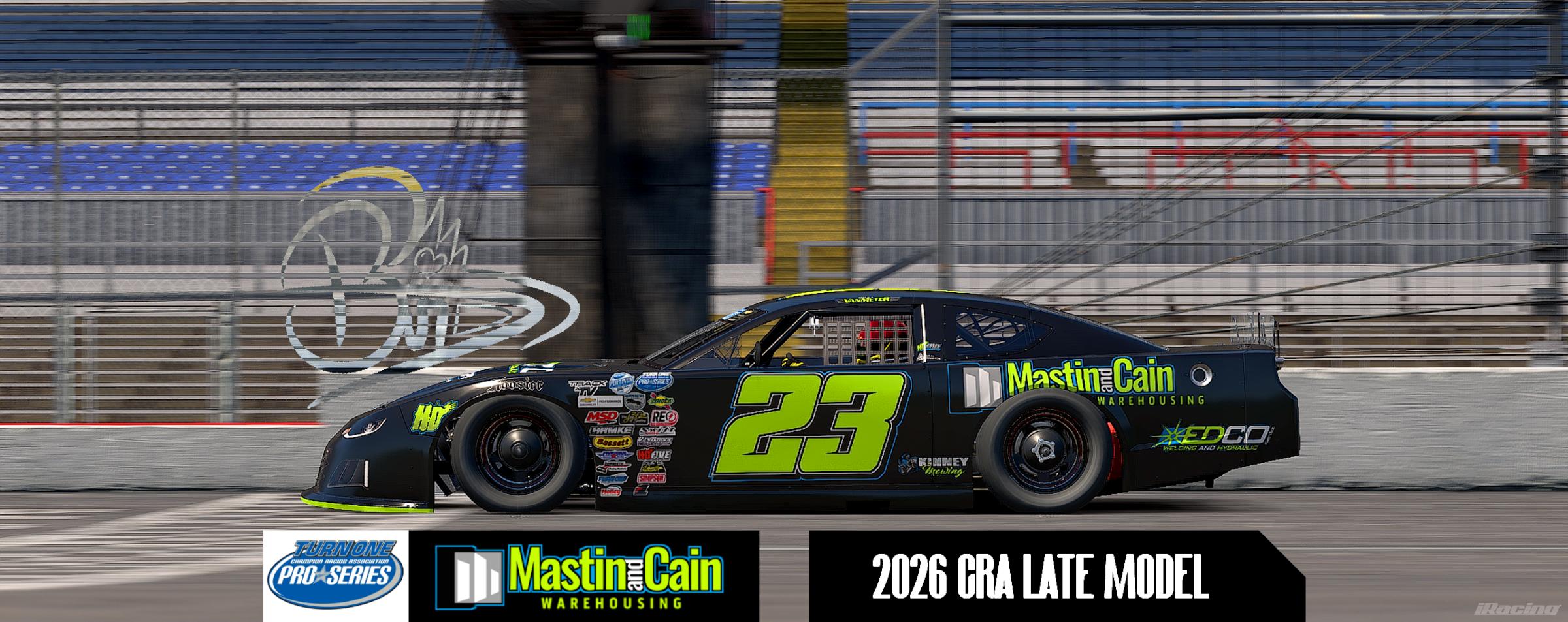 Preview of SIM STAMP 2026 Billy VanMeter Mastin & Cain Warehousing Late Model #23 by Dominic Barbagallo