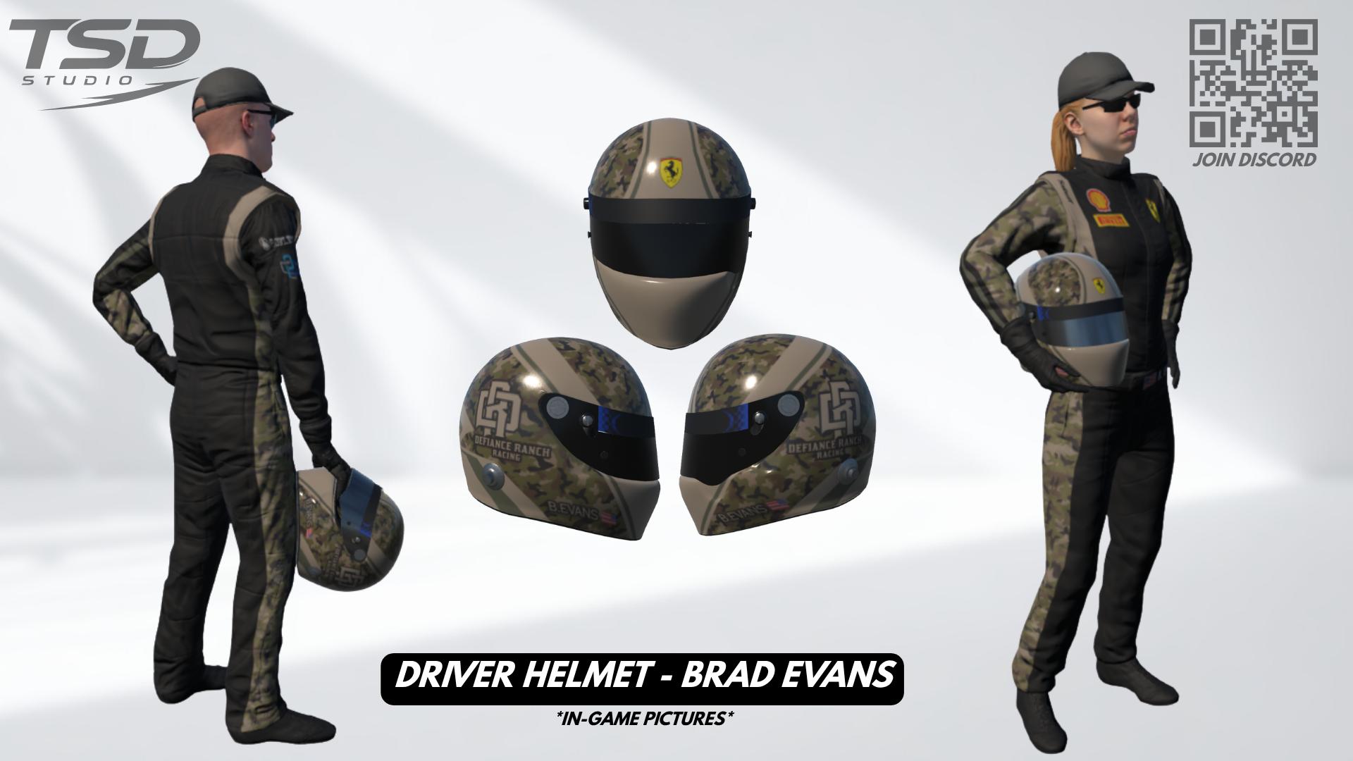 Preview of Brad Evans – Defiance Ranch Racing Official Helmet 2026 by Andres T.