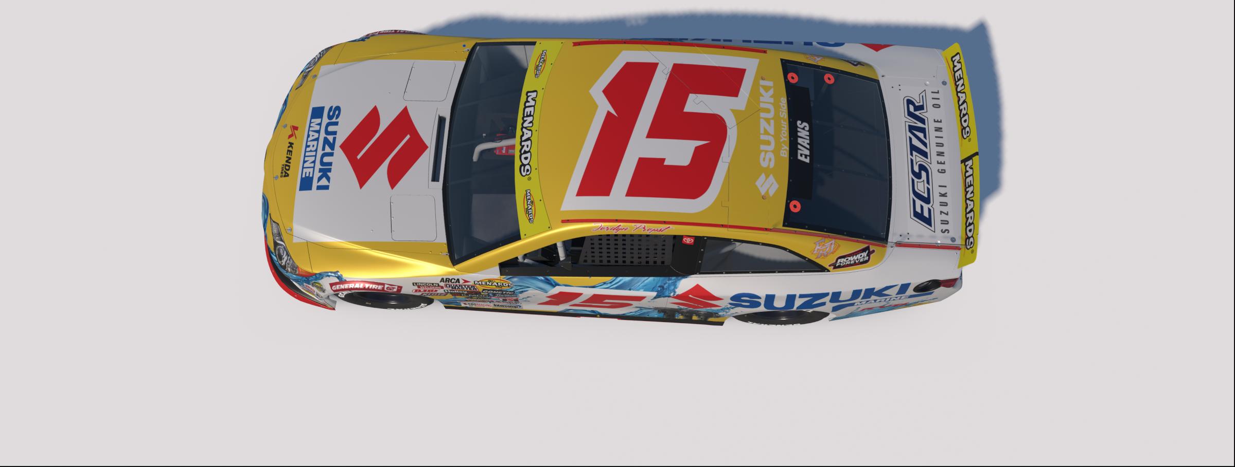 Preview of 2026 Jordyn Propst #15 Suzuki Marine ARCA Toyota W/ Spec Map by Rob Evans