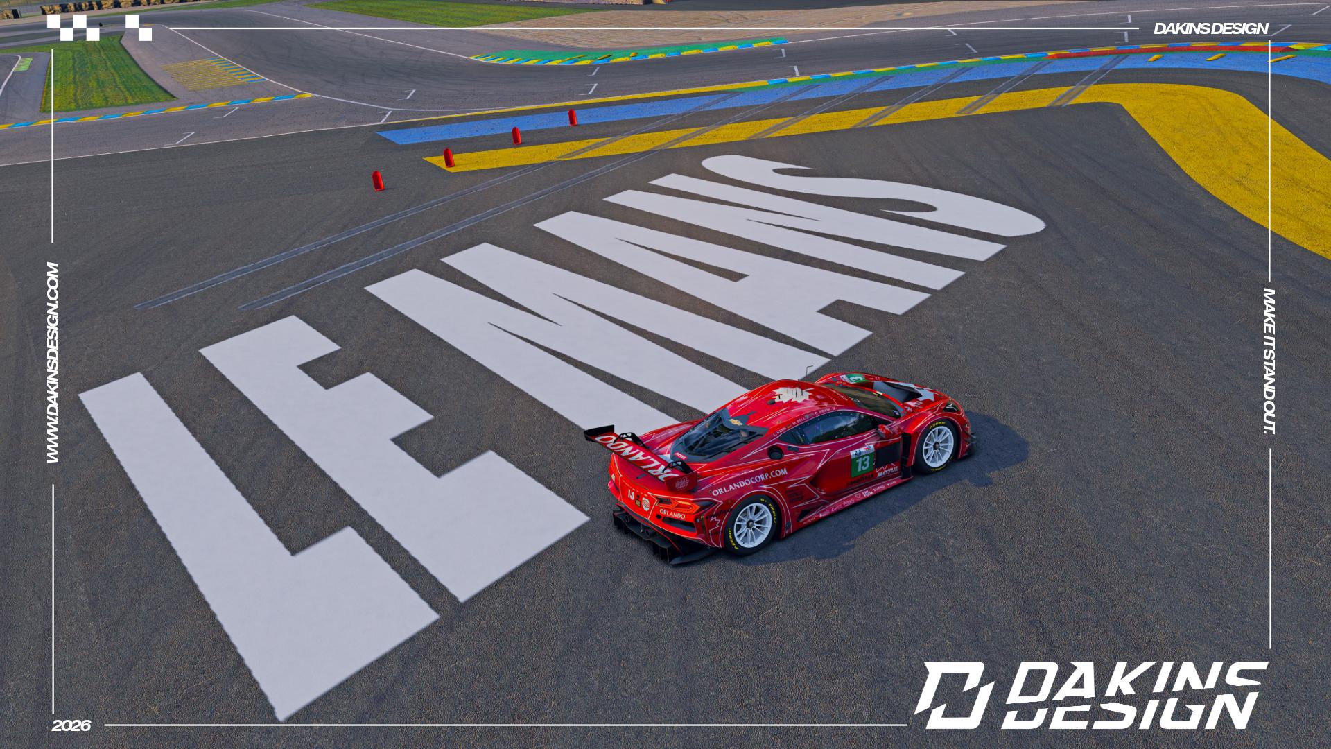 Preview of OFFICIAL 2026 13 Autosport (AWA) x Orlando Corp. Corvette Z06 GT3.R 24H of Le Mans by Jason Dakins